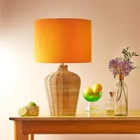Rattle Table Lamp - Natural, Cane by Pooky, alternate view