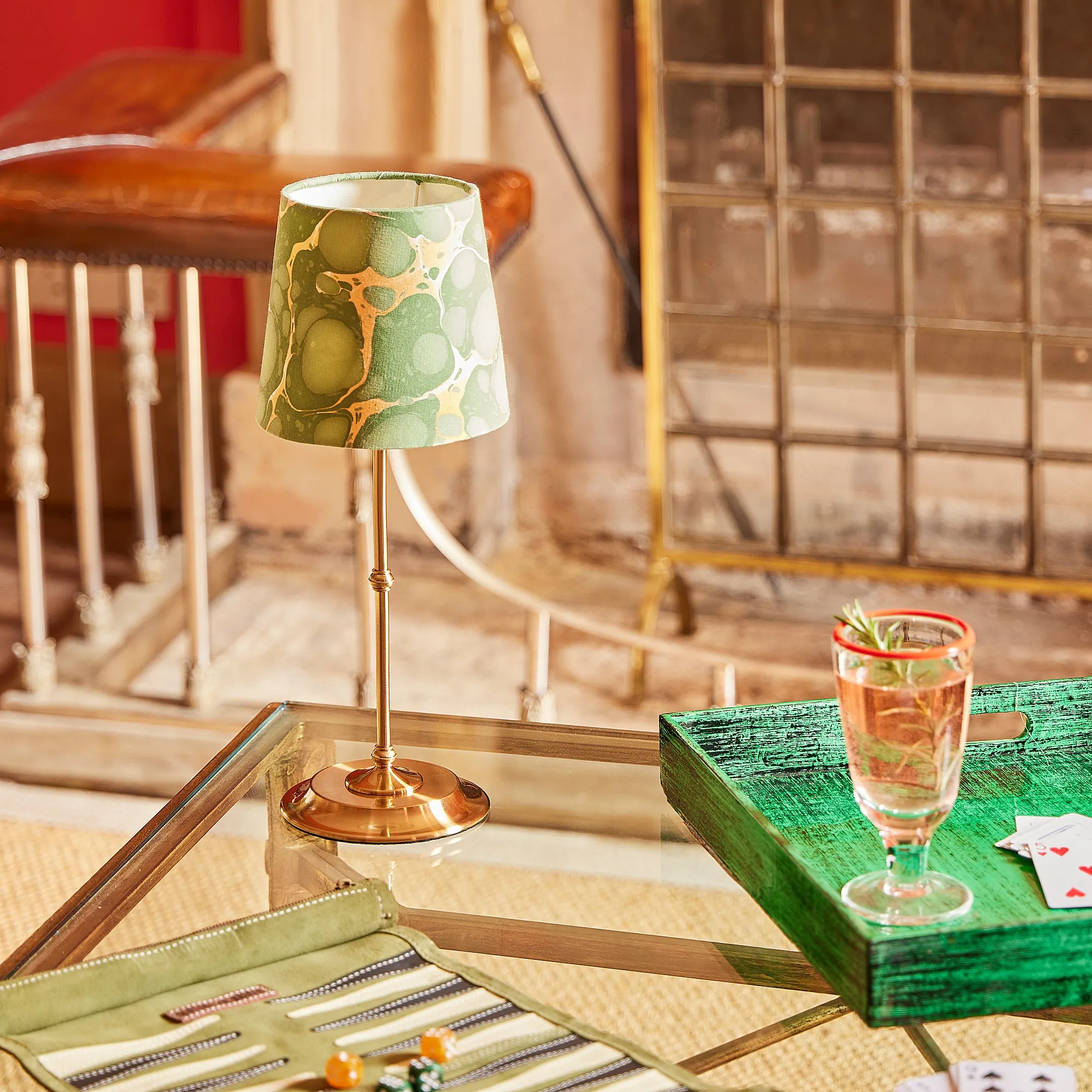 Reed Rechargeable Table Lamp - Antique Brass product
