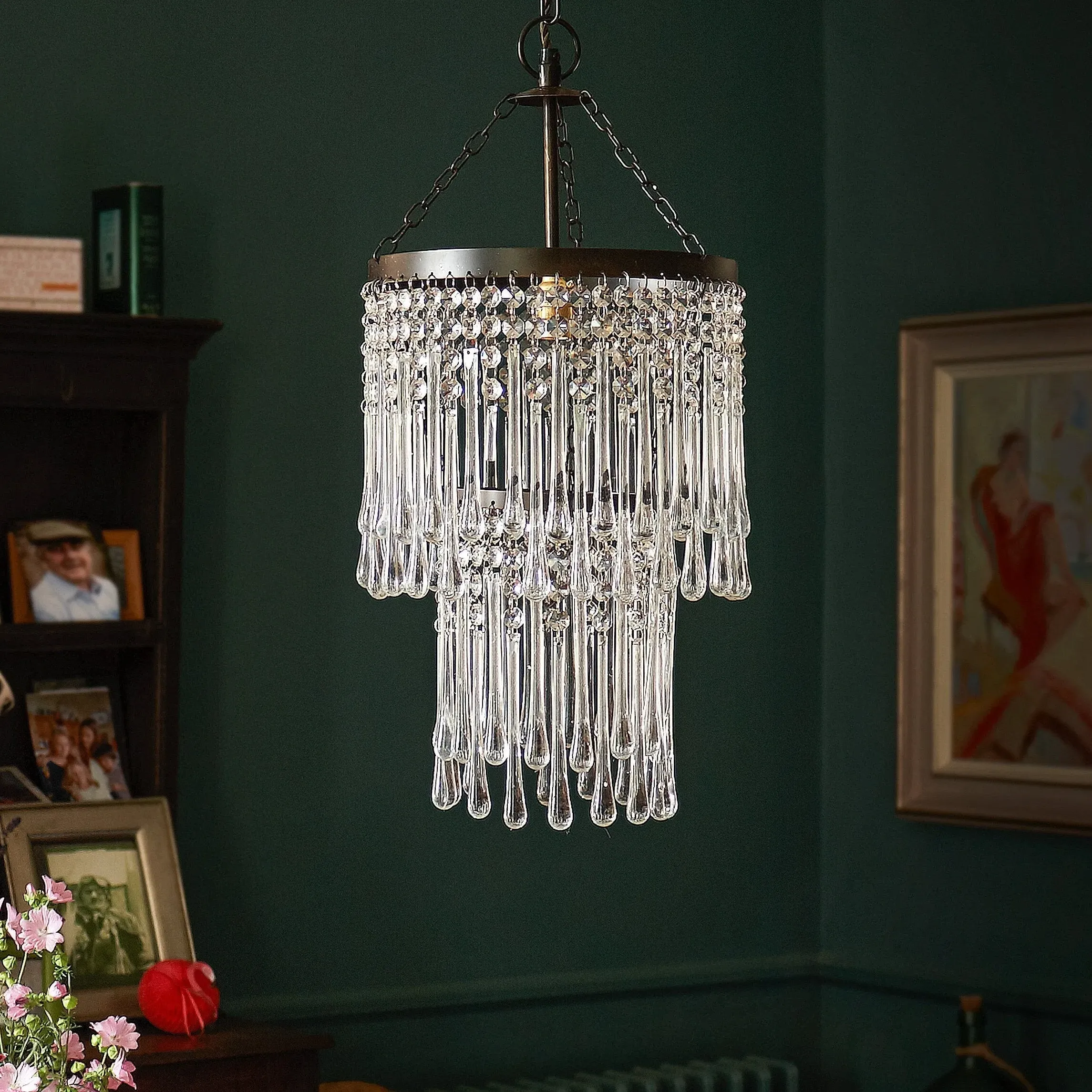 Rita Chandelier - Clear, Blown Glass product