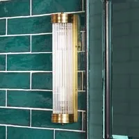 Roddy Long Wall Sconce with Glass Rods - Antique Brass alternate view