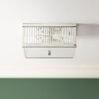 Roddy Square Flush Mount Ceiling Light - Nickel, Clear Glass alternate view