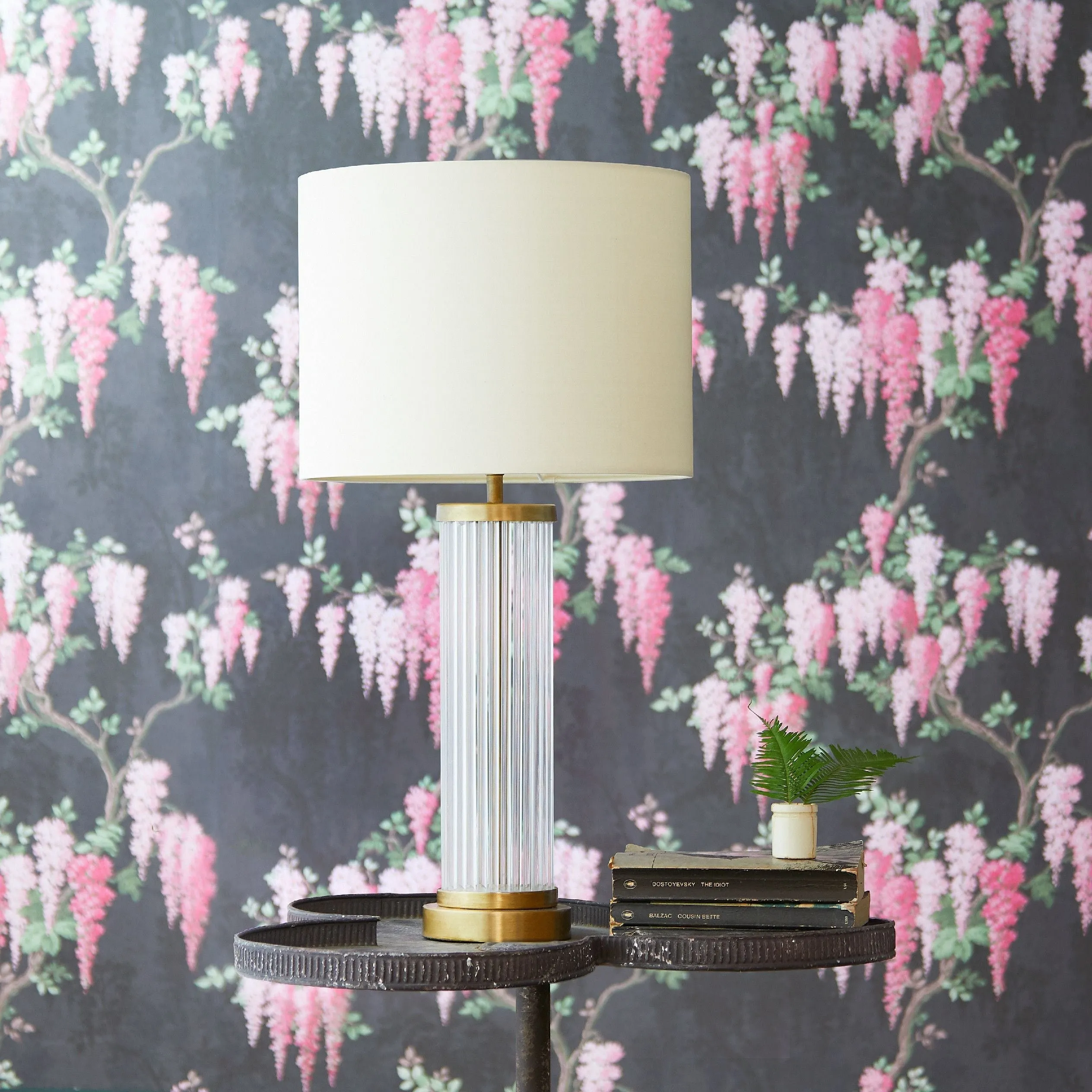 Roddy Table Lamp - Clear, Brass and Glass product