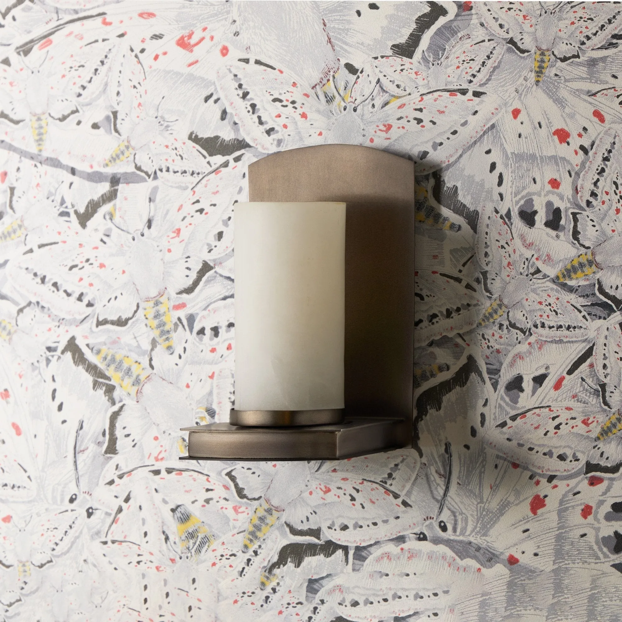 Roly Wall Light with Alabaster Tube - Antique Bronze product