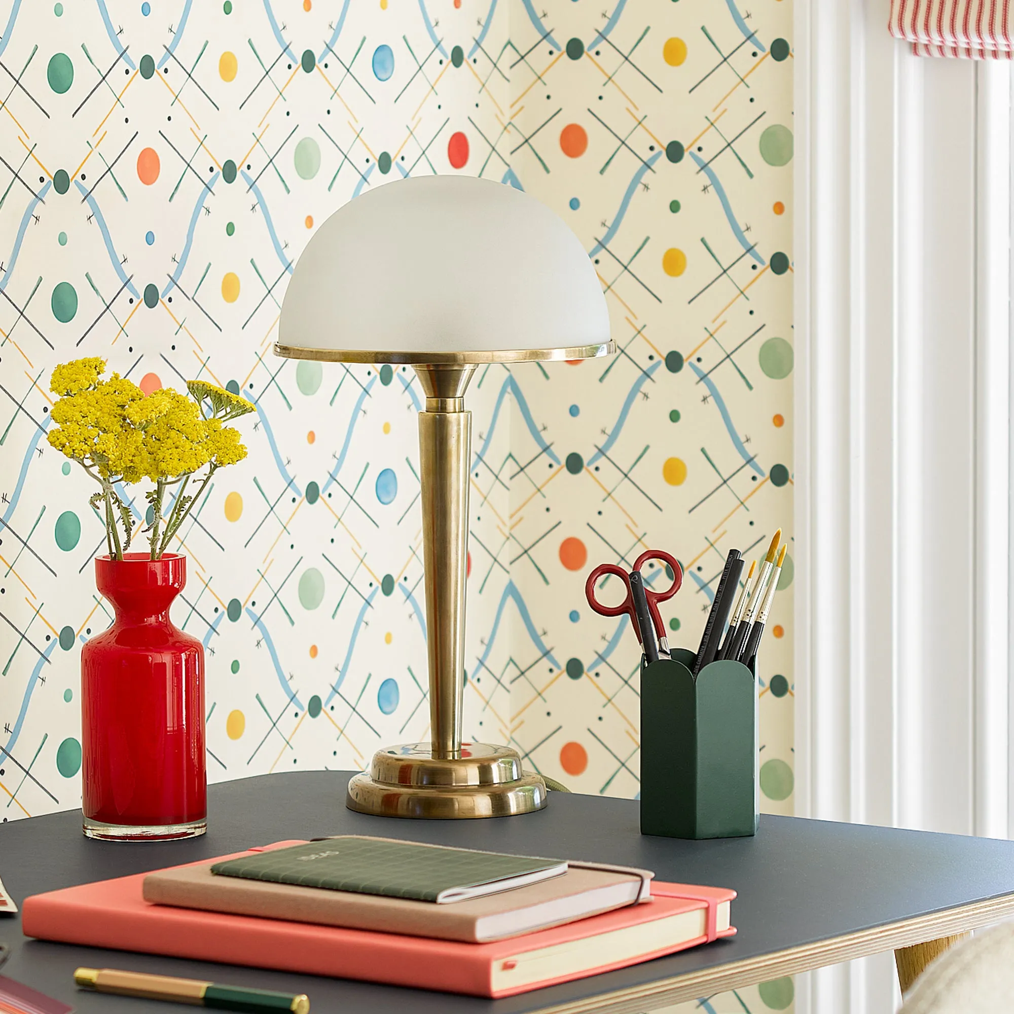 Romi Table Lamp - Frosted, Brass and Glass product