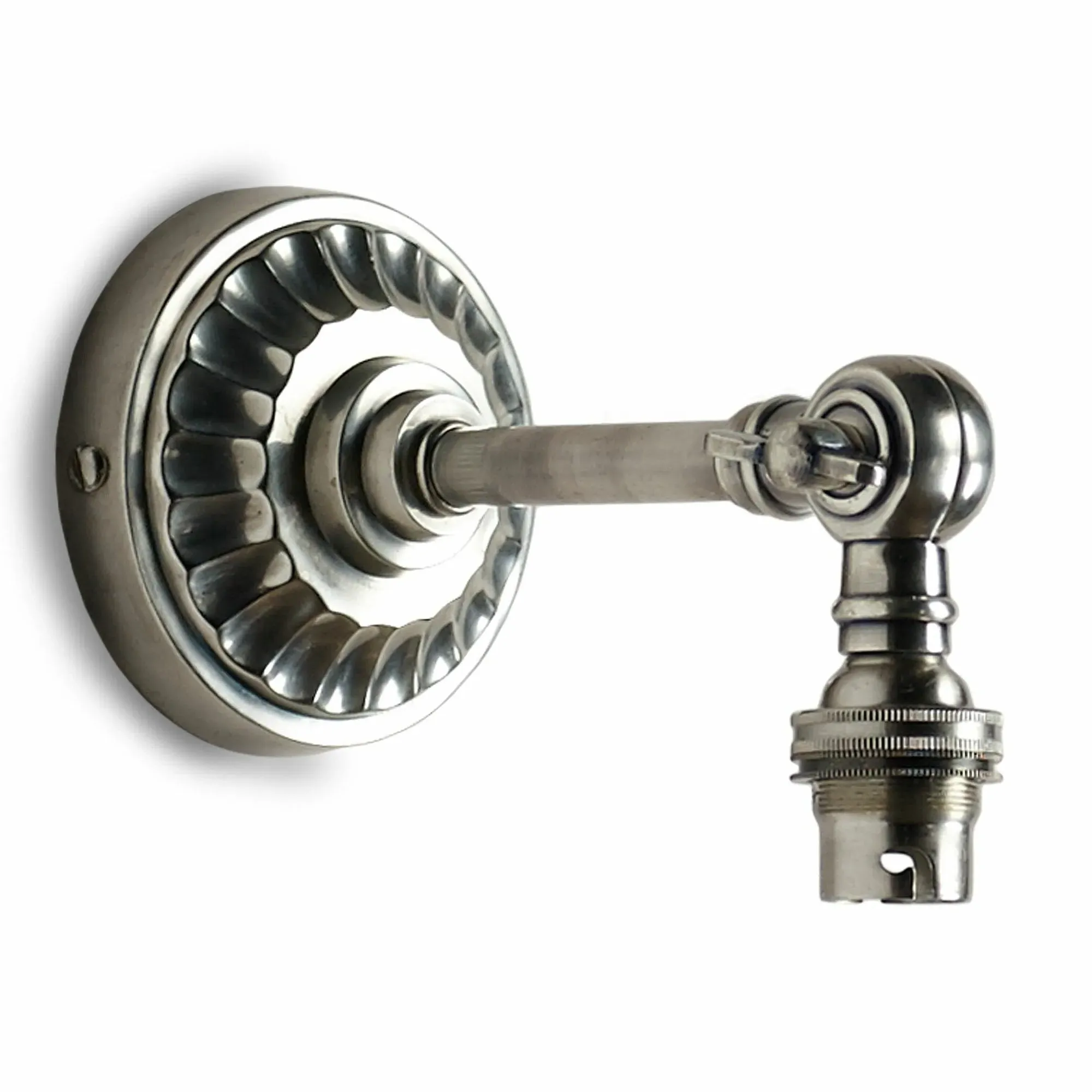 Rose Wall Fitting - Antique Silver, Brass product