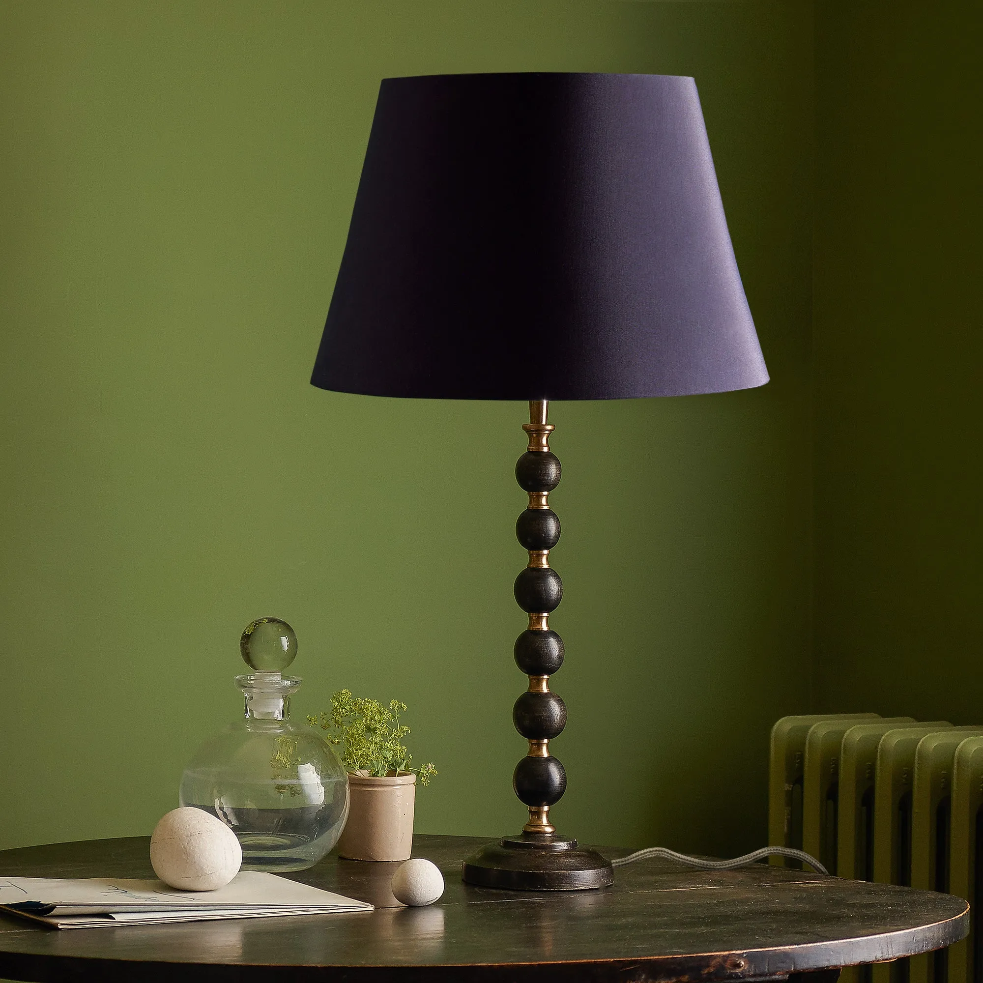 Rosie Small Table Lamp - Antique Brass, Wood product