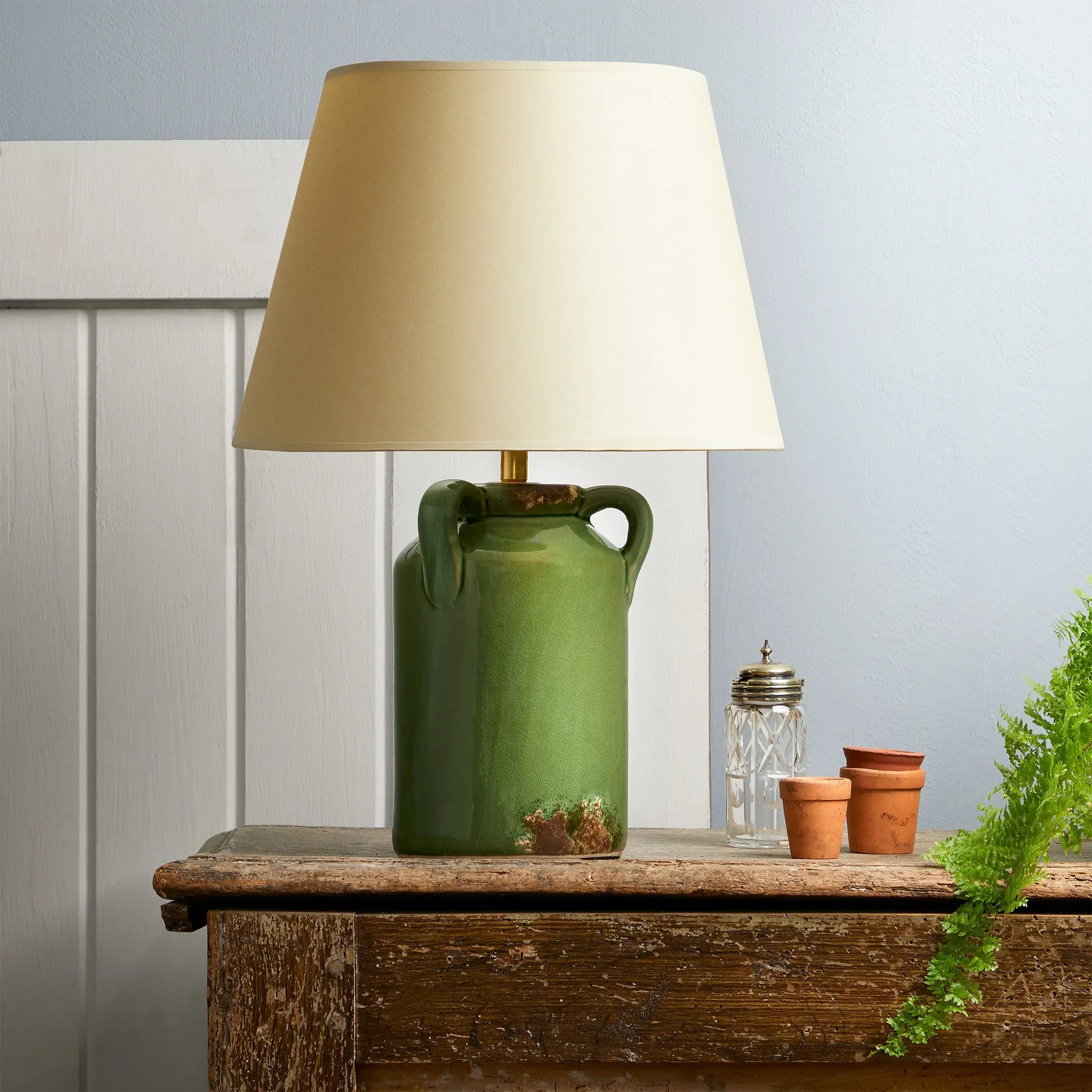 Rufus Table Lamp - Green, Pottery product