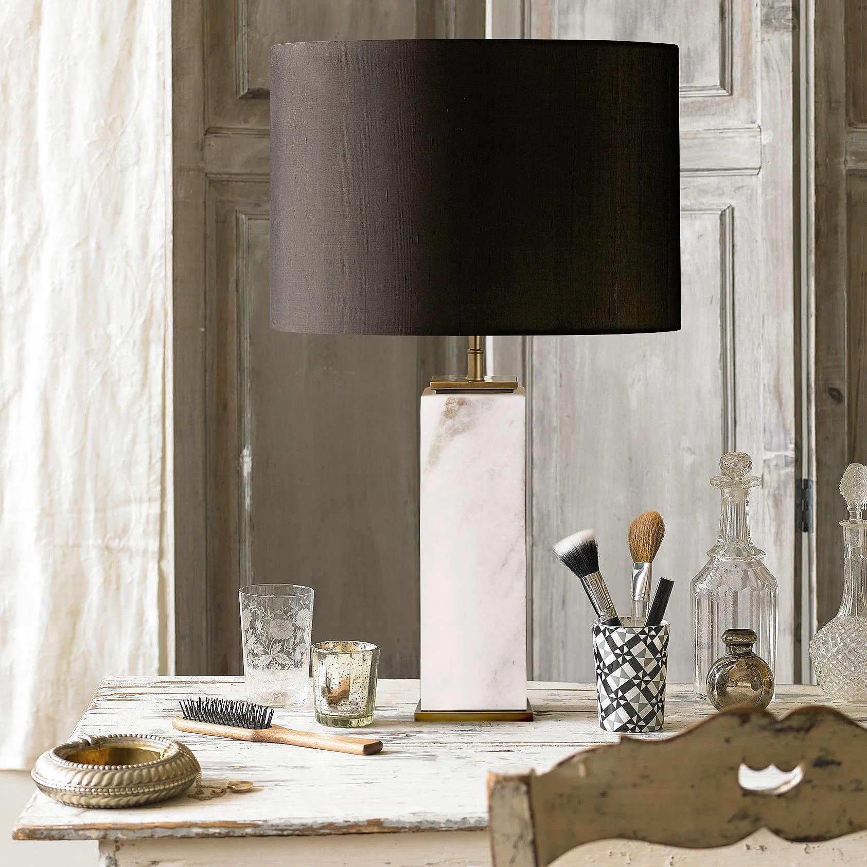 Samson Table Lamp - White, Marble product