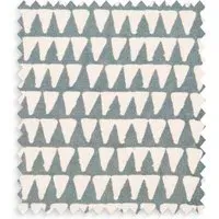 Savannah Block Printed Cotton Swatch - Teal, Cotton by Pooky, alternate view