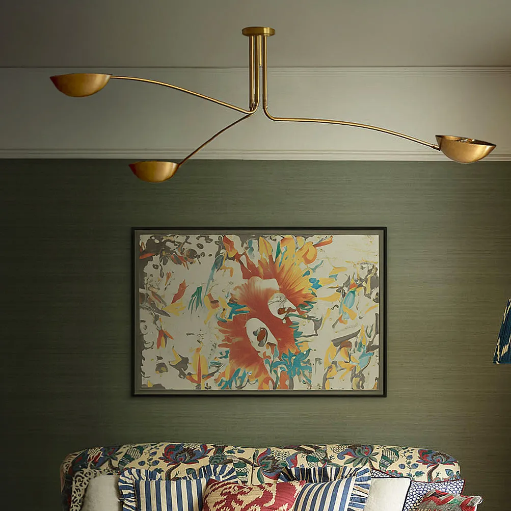 Scoop Chandelier with Adjustable Arms - Antique Brass product