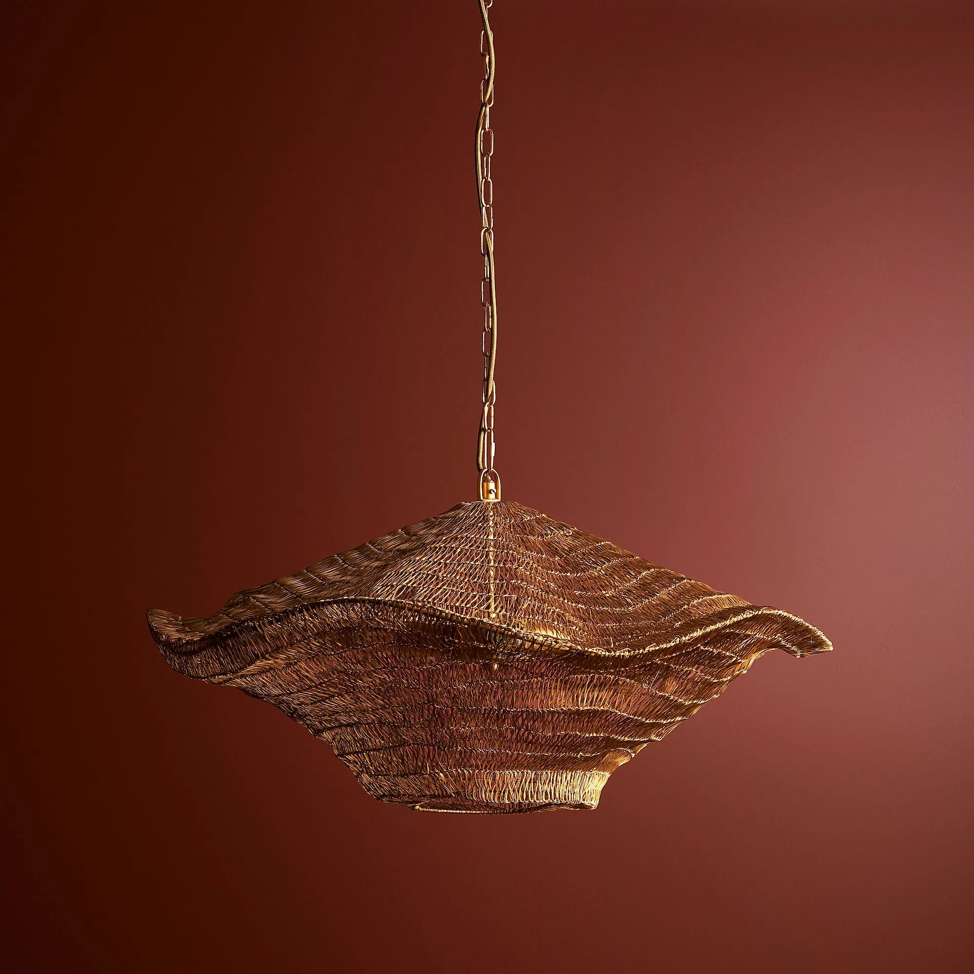 Scrunch Pendant Light - Brass product