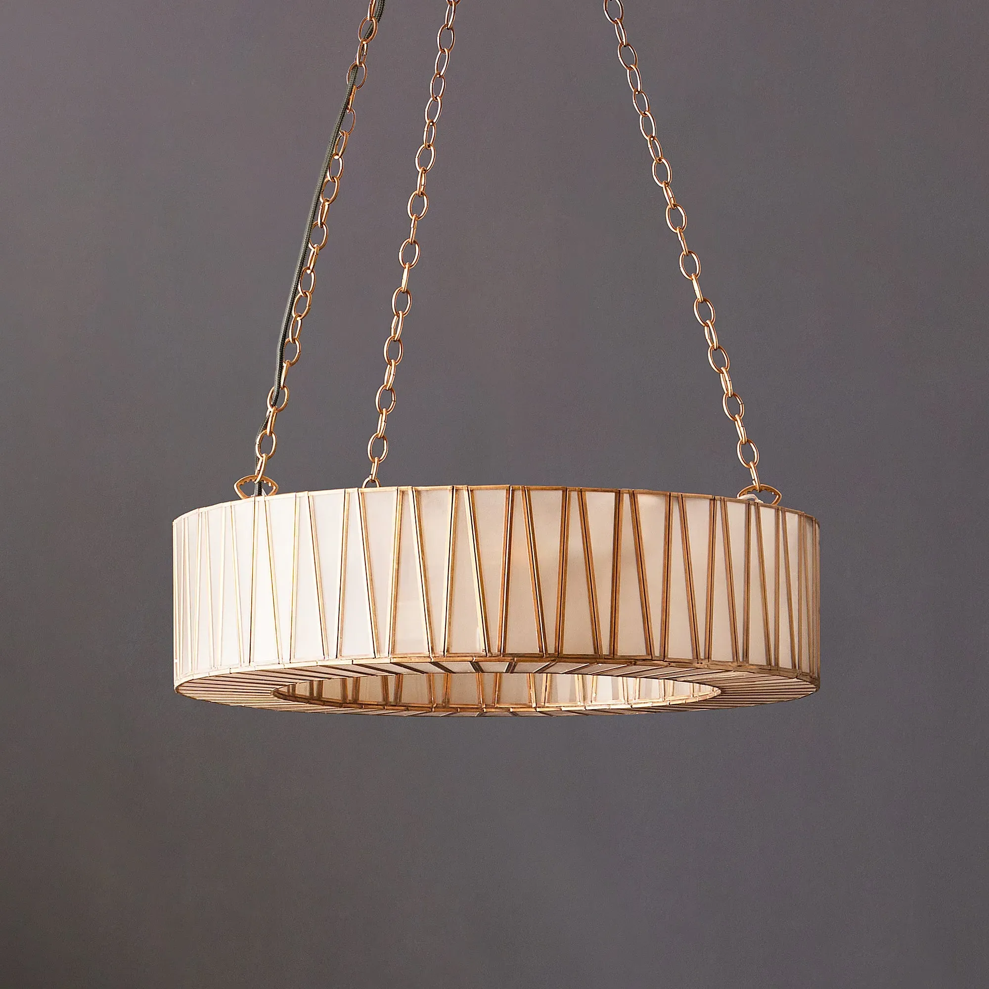 Shard Chandelier - Frosted, Brass and Glass product