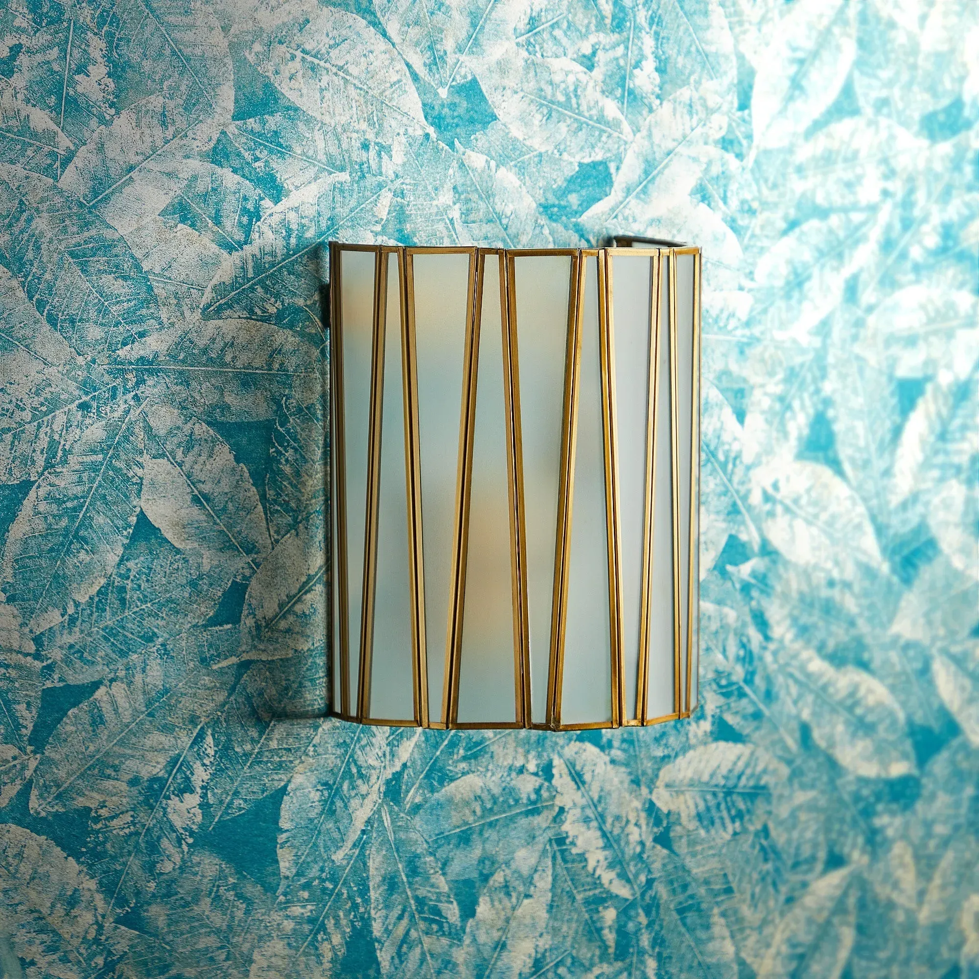 Shard Wall Light - Antique Brass, Frosted Glass product