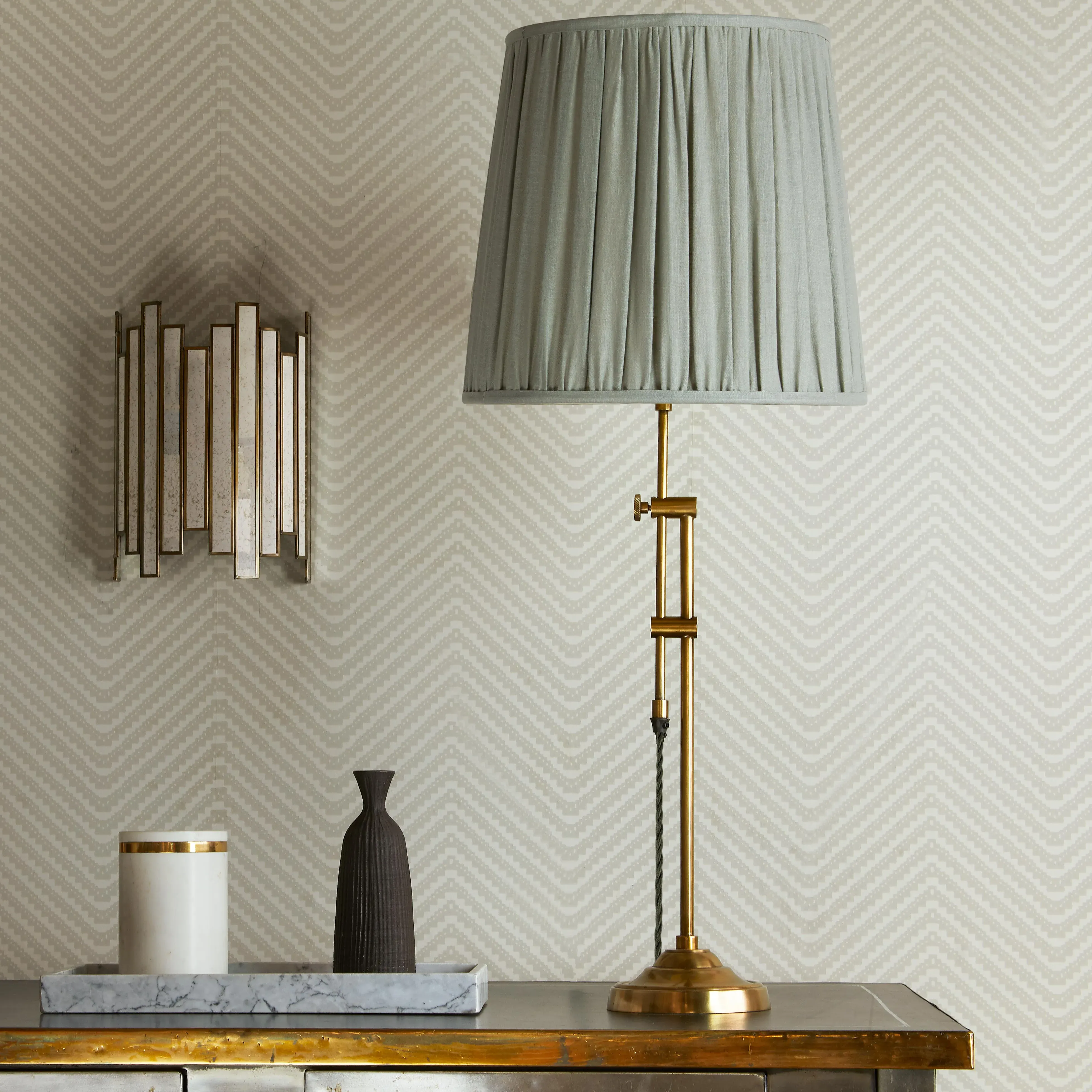 Slider Extendable Table Lamp - Antique Brass product