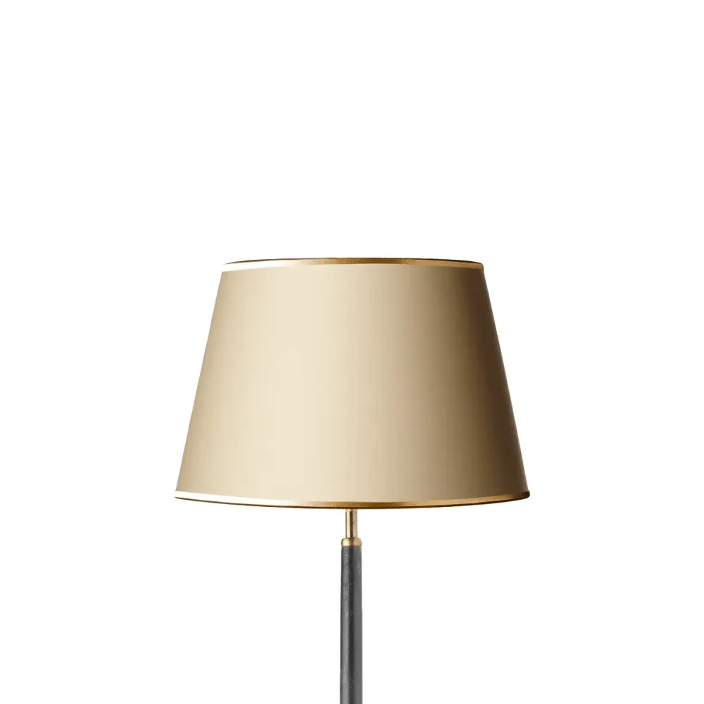 Small Straight Empire Lampshade with Gold Tape - Cream, Card by Pooky