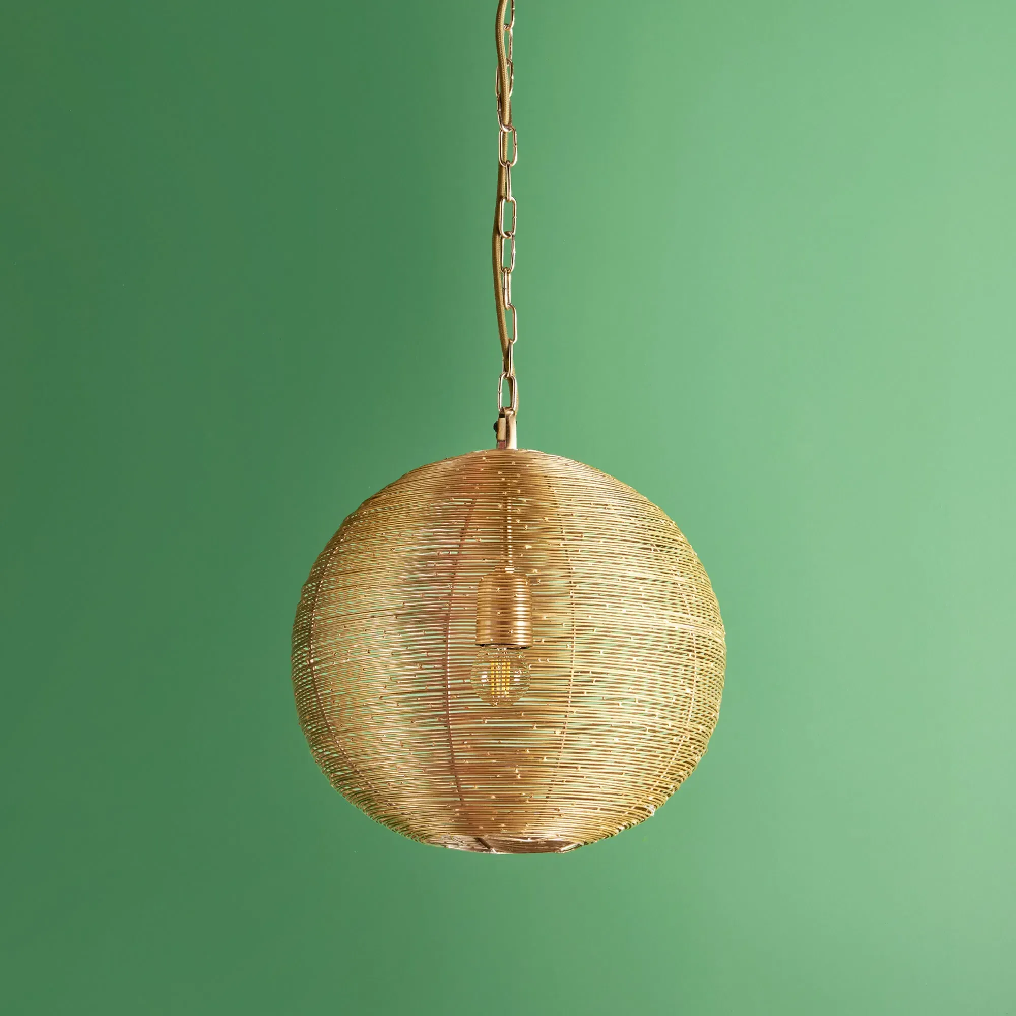 Spangle Ball Pendant Light - Antique Brass, Steel product
