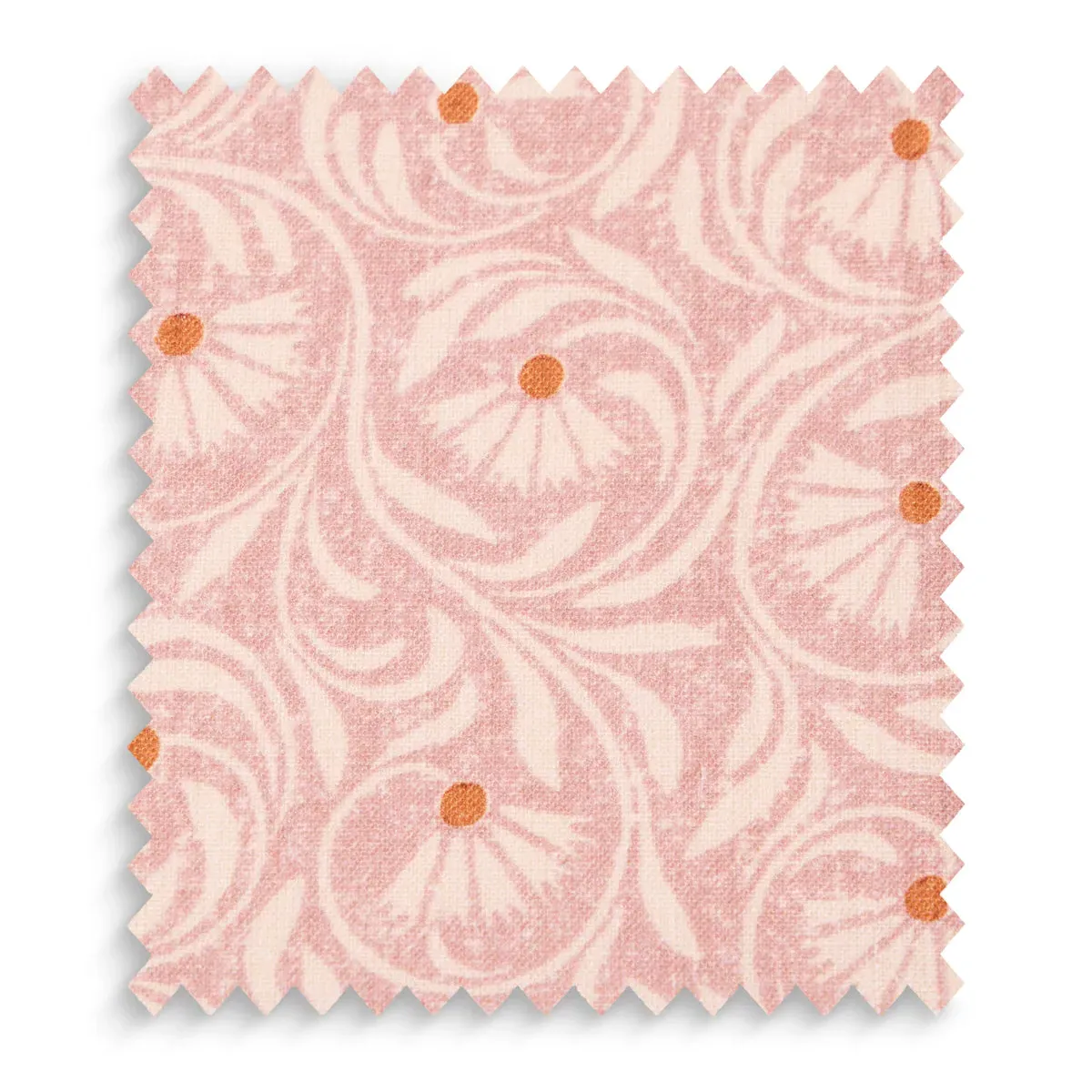 Spriglee by Ellen Merchant Linen Fabric Swatch - Dirty Rose by Pooky