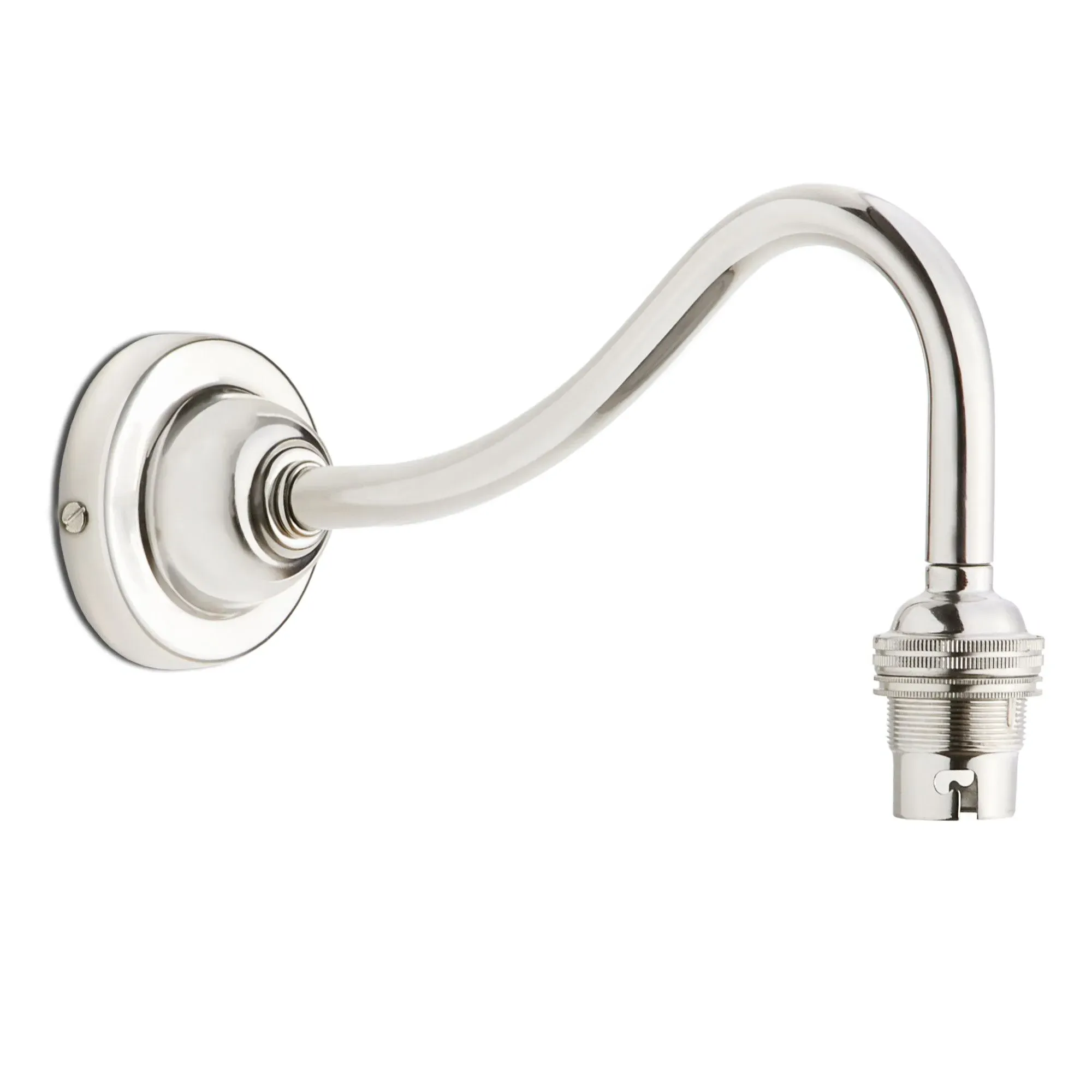 Swan Neck Wall Light Fitting - Chrome product