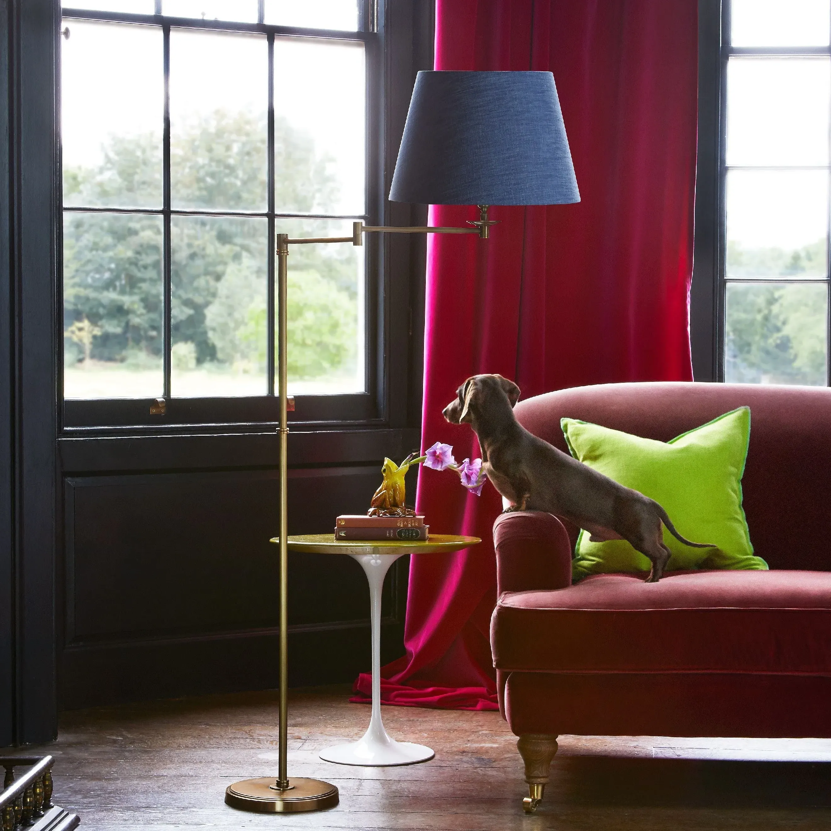 Swing Articulated Standing Lamp - Antique Brass product