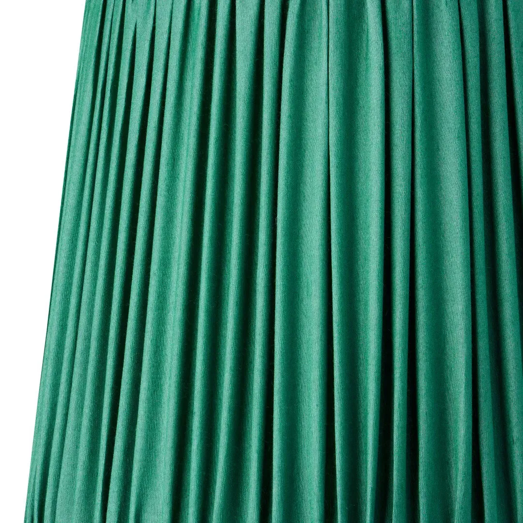 Taj Silk 5.5 Inch Tapered Cordless Lamp Shade - Green, Pleated Silk product