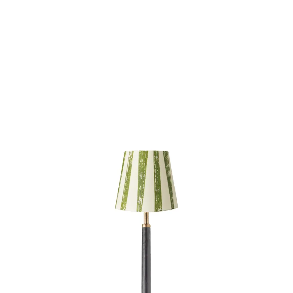 Tapered Lamp Shade Hand Painted - Green, Card product