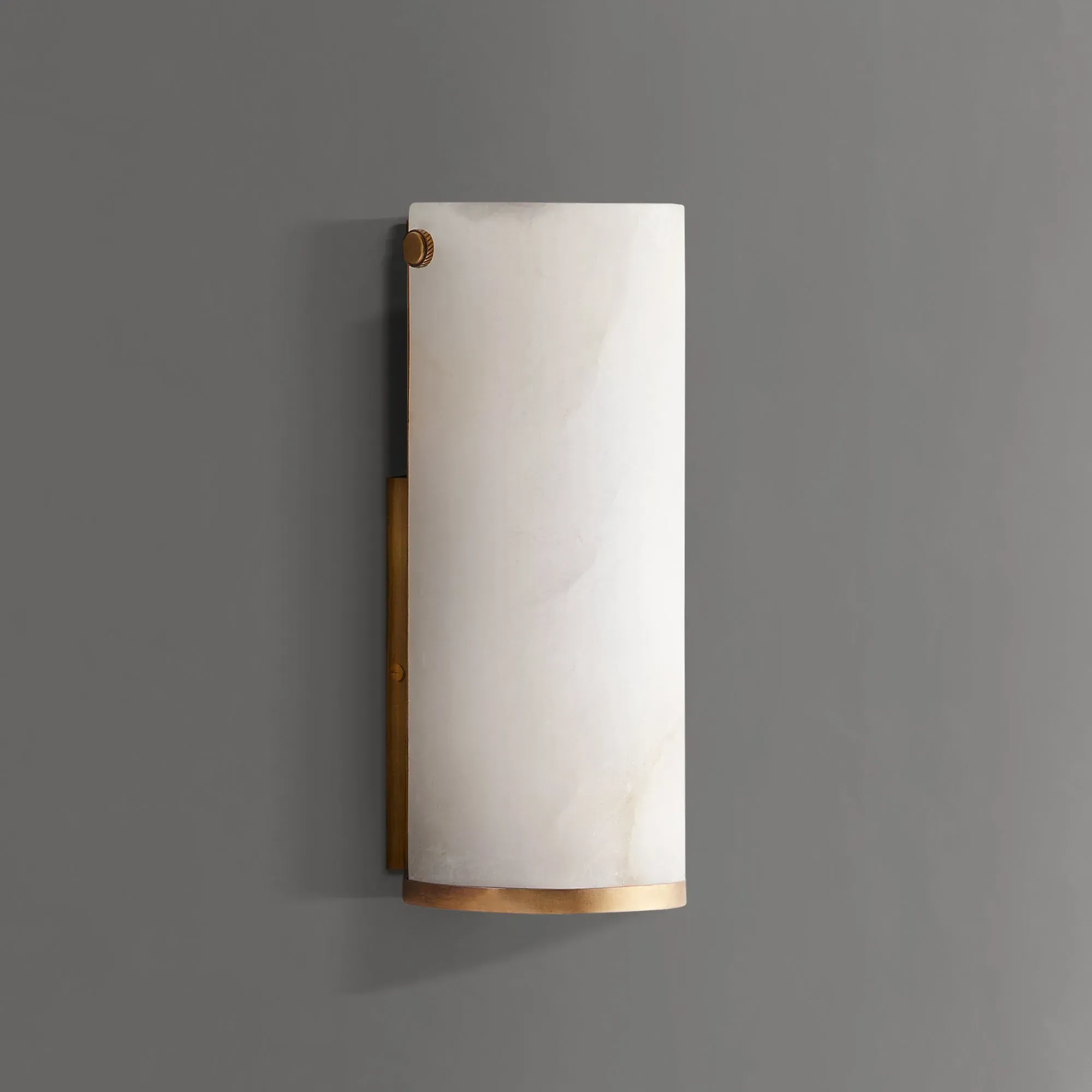 Thales Wall Light - Alabaster, Antique Brass product