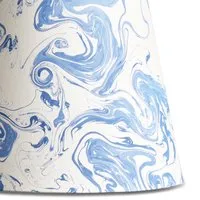 Tiber 10 Inch Empire Cordless Lamp Shade - Blue, Marbled Paper alternate view