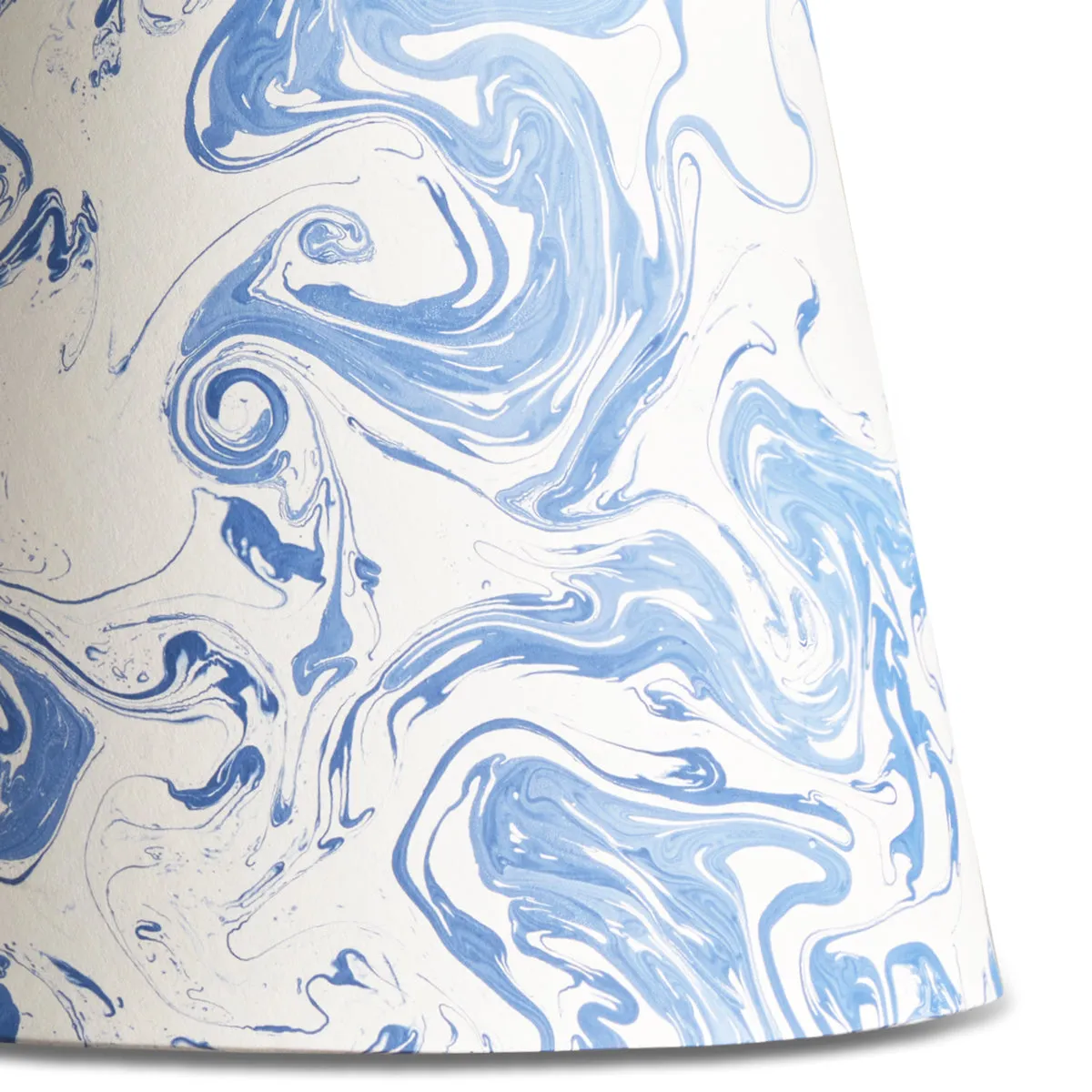 Tiber 6 Inch Empire Shade for Cordless Lamps - Blue, Hand Marbled Paper product