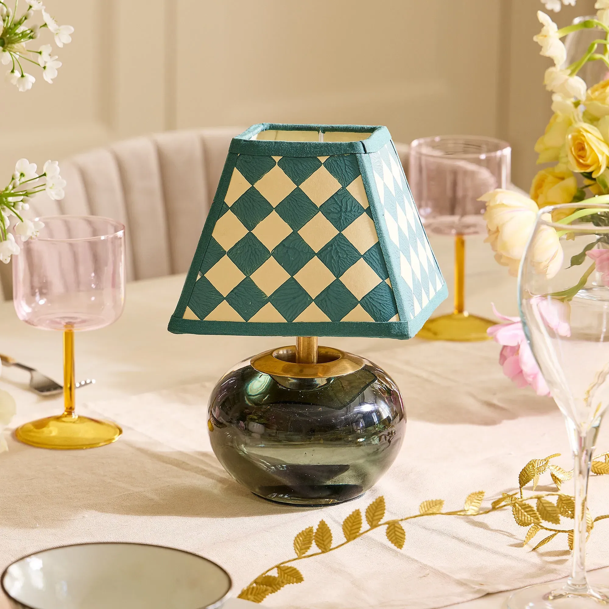 Tiddly Pomme Rechargeable Table Lamp - Green, Glass product