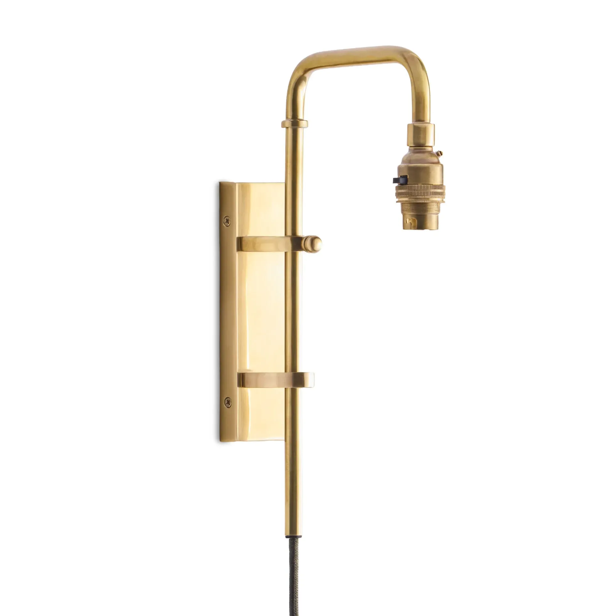 Tiree Wall Light with External Flex - Antique Brass product