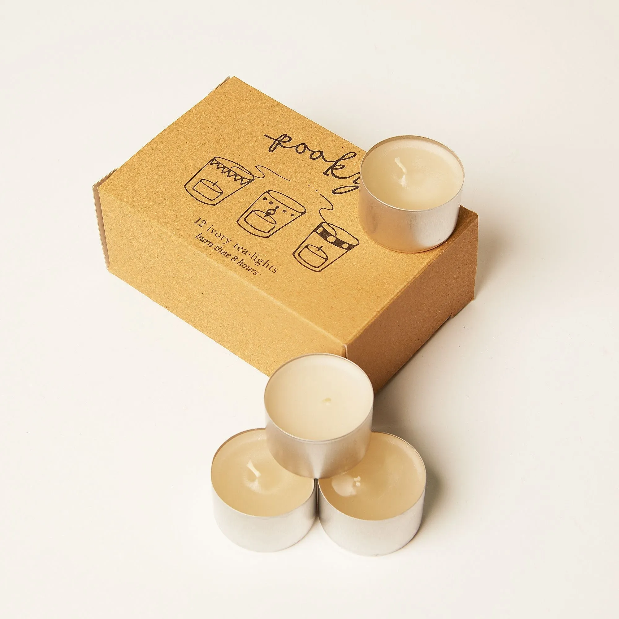 Twinkle Tea Lights Pack of 12 - Ivory product