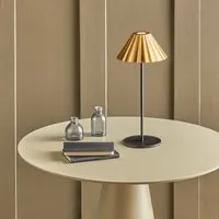 Twinky Cordless Table Lamp - Black, Antique Brass alternate view