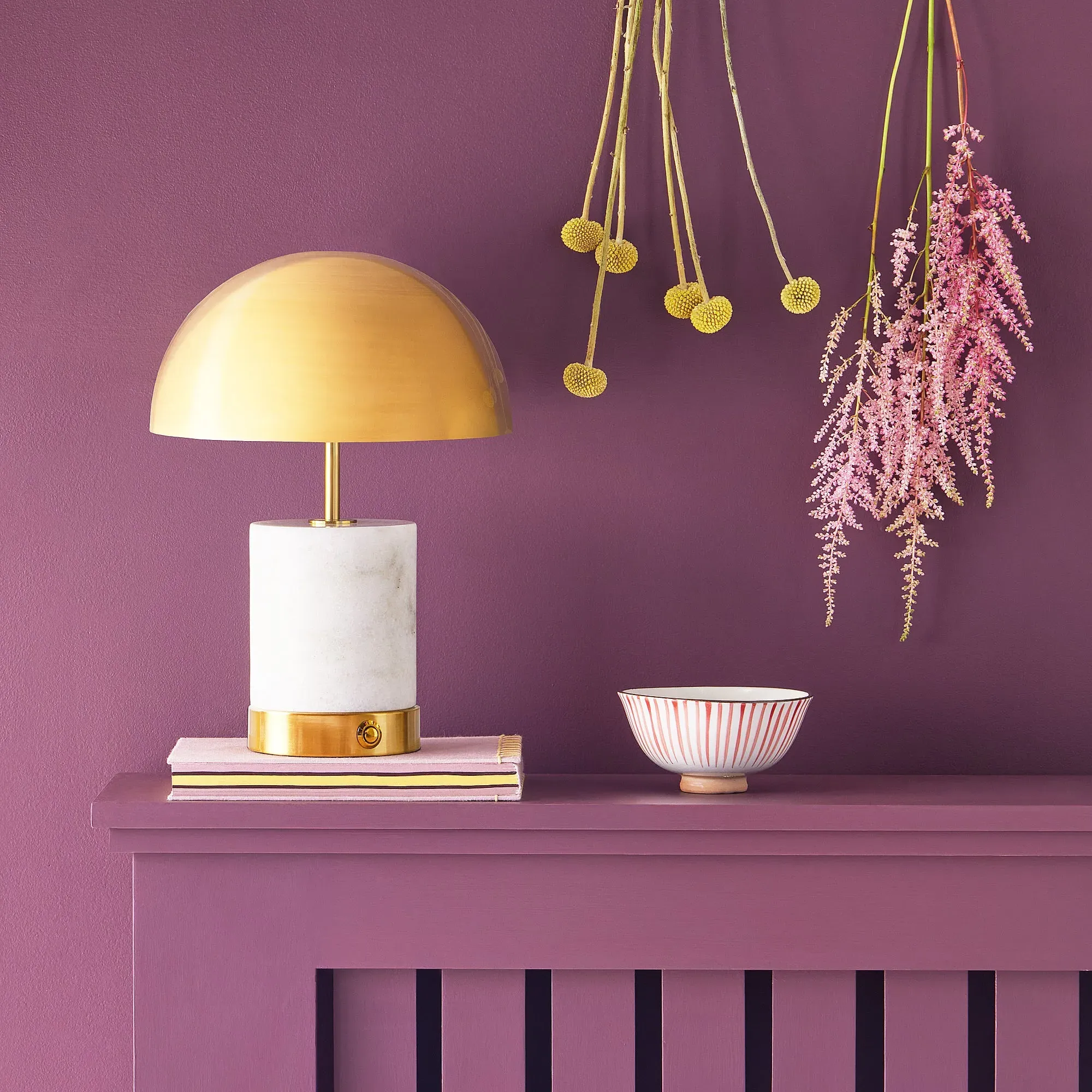 Utopia Rechargeable Table Lamp - White, Marble product