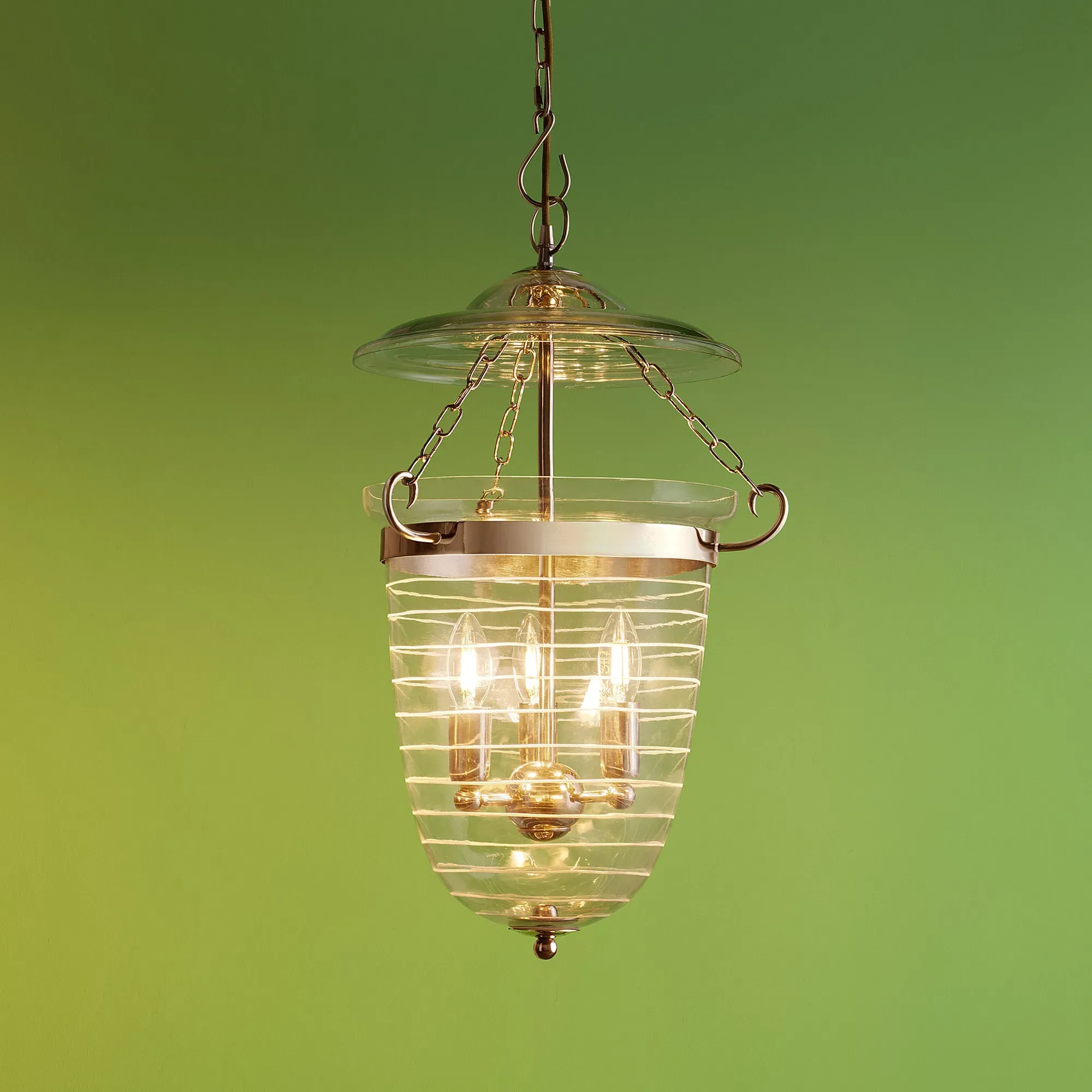 Valerie Etched Glass Pendant Light - Nickel product