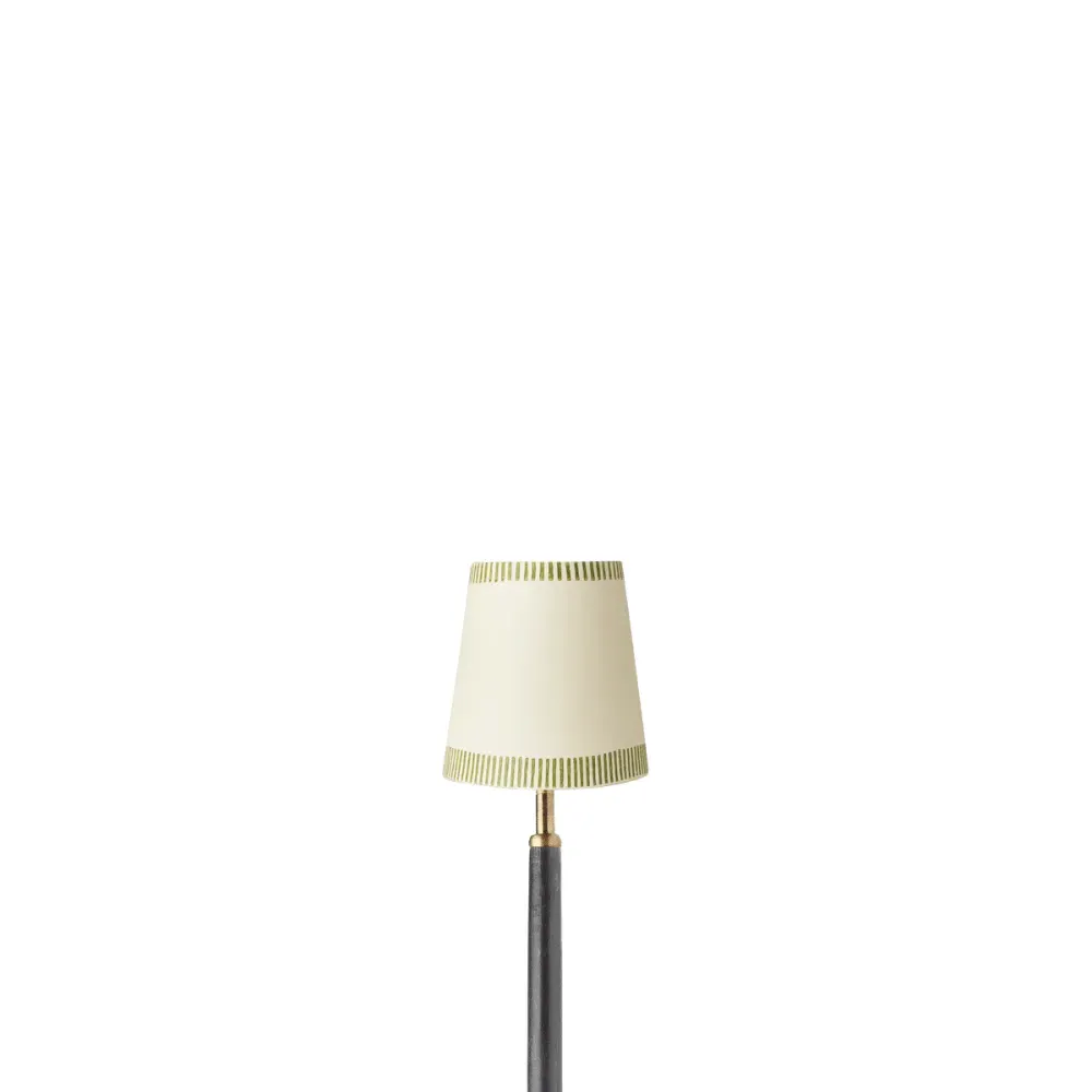 Verdant Stitches 12cm Tapered Clip-On Lamp Shade - Green, Card product
