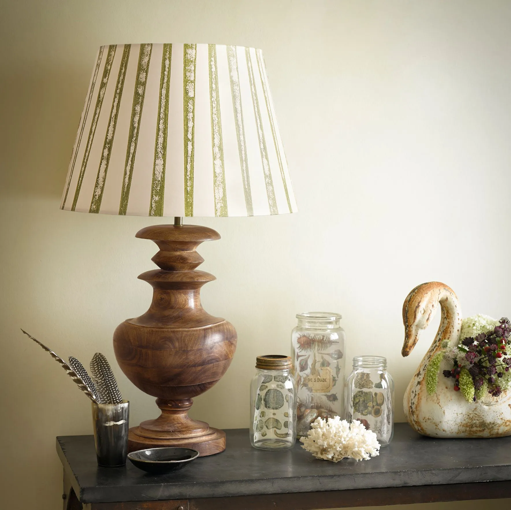 Verona Table Lamp - Brown, Burnt Wood product