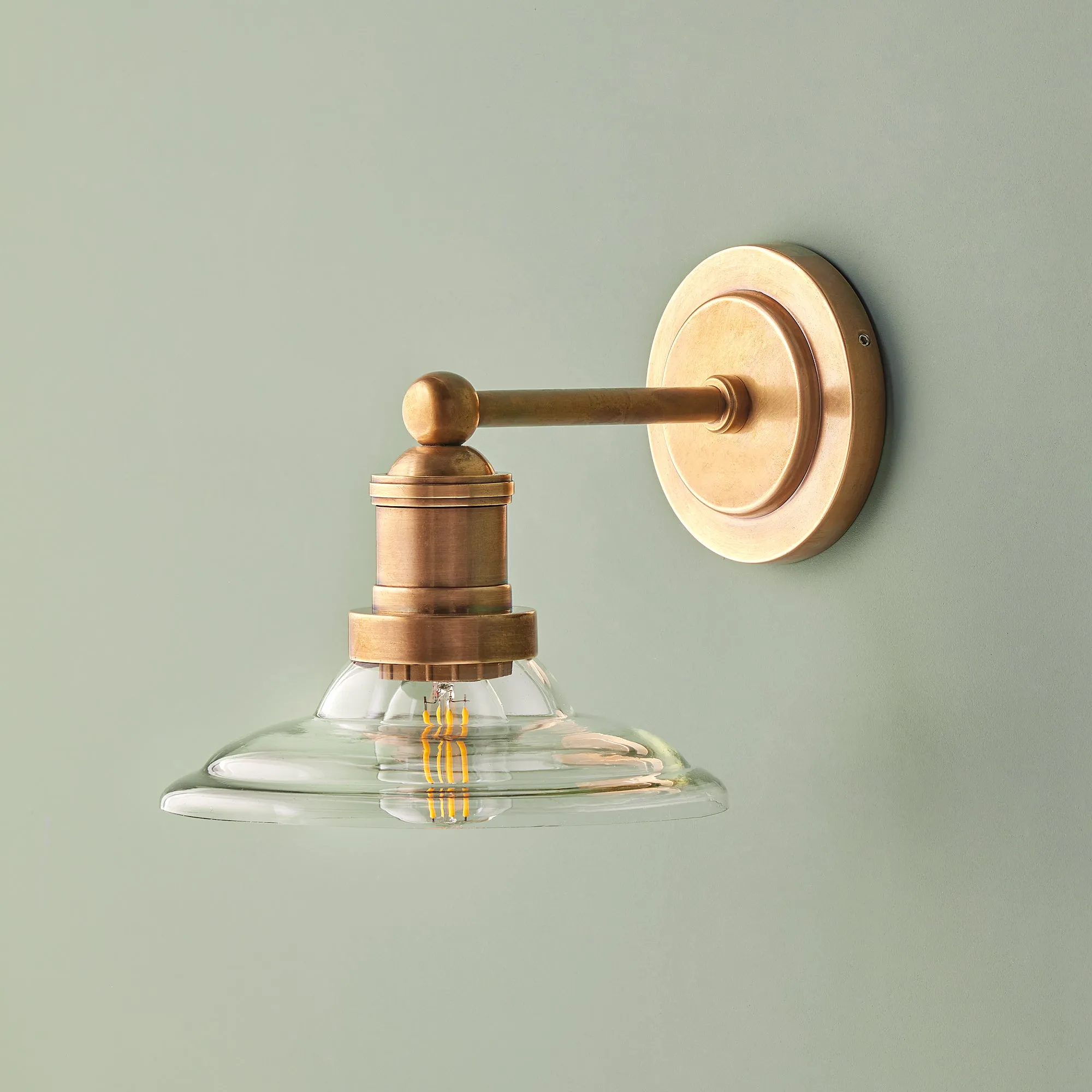 Vessalto Wall Light - Antique Brass, Glass product