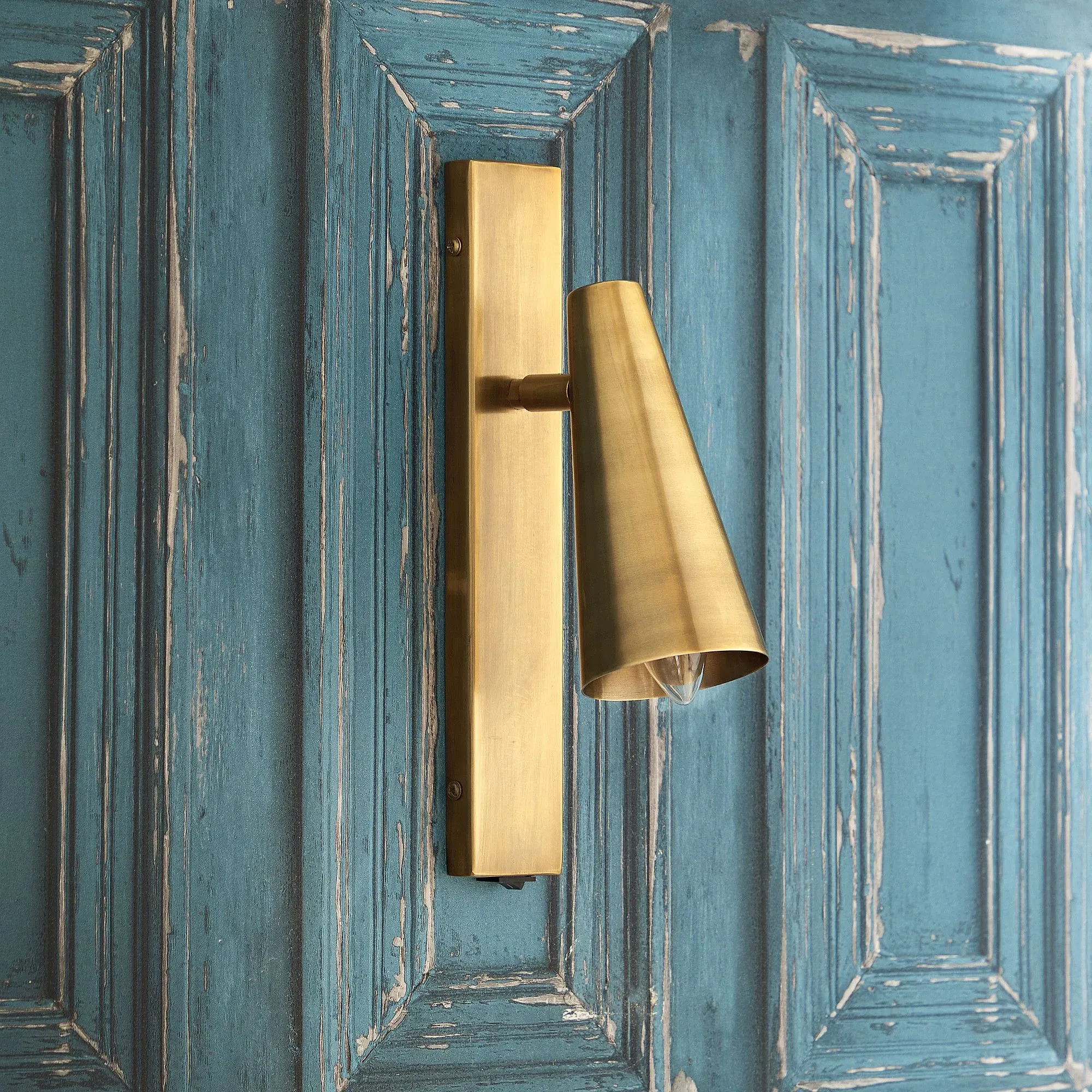 Victor Wall Light with Directional Beam - Antique Brass product