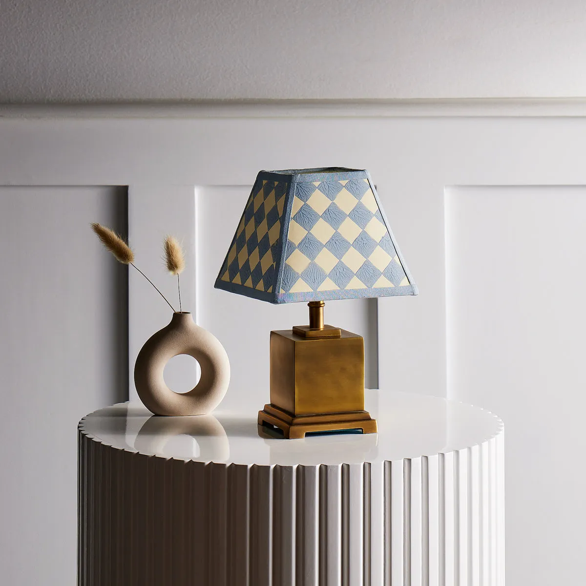 Walter Square Table Lamp Rechargeable - Antique Brass by Pooky