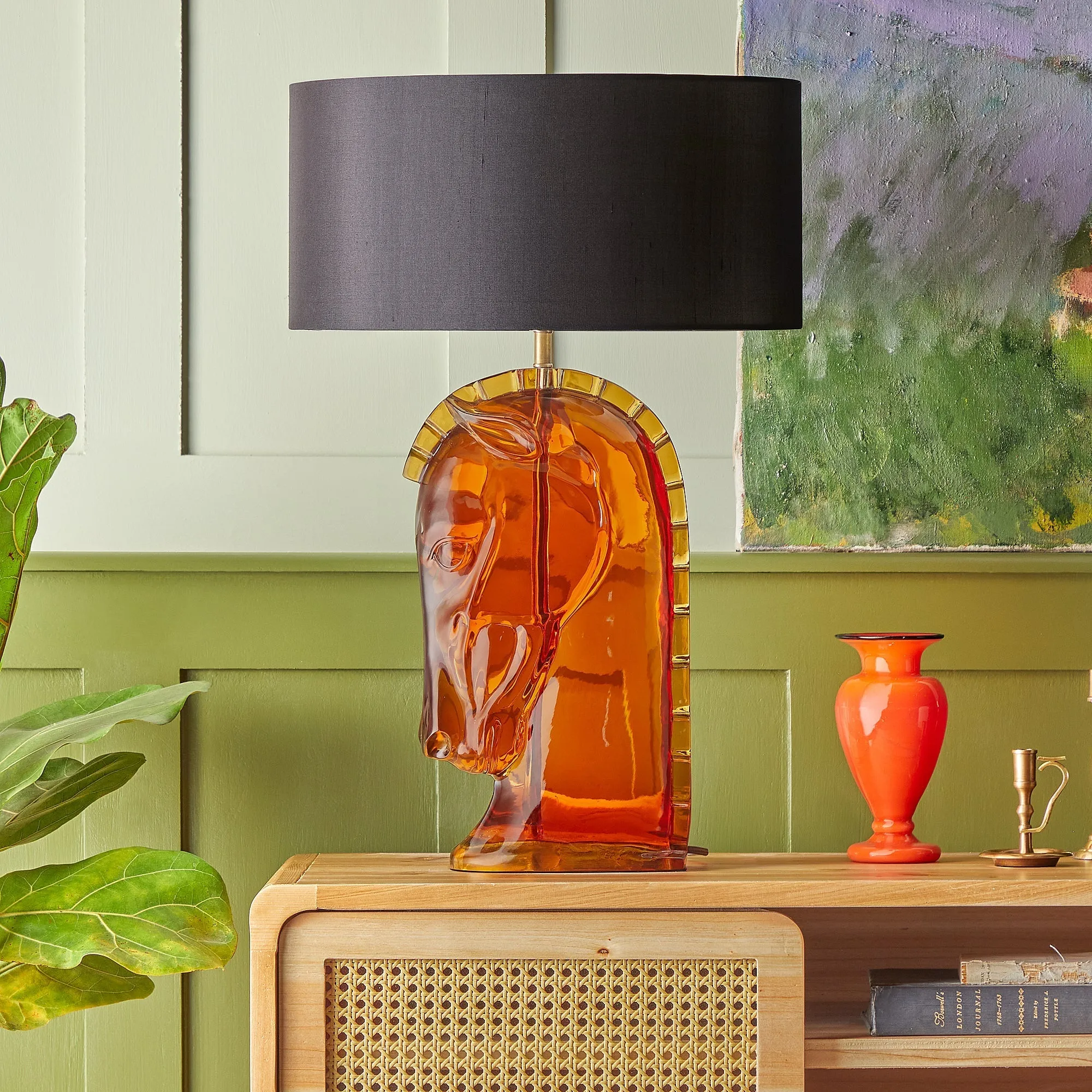 Whinny Table Lamp - Orange, Resin product