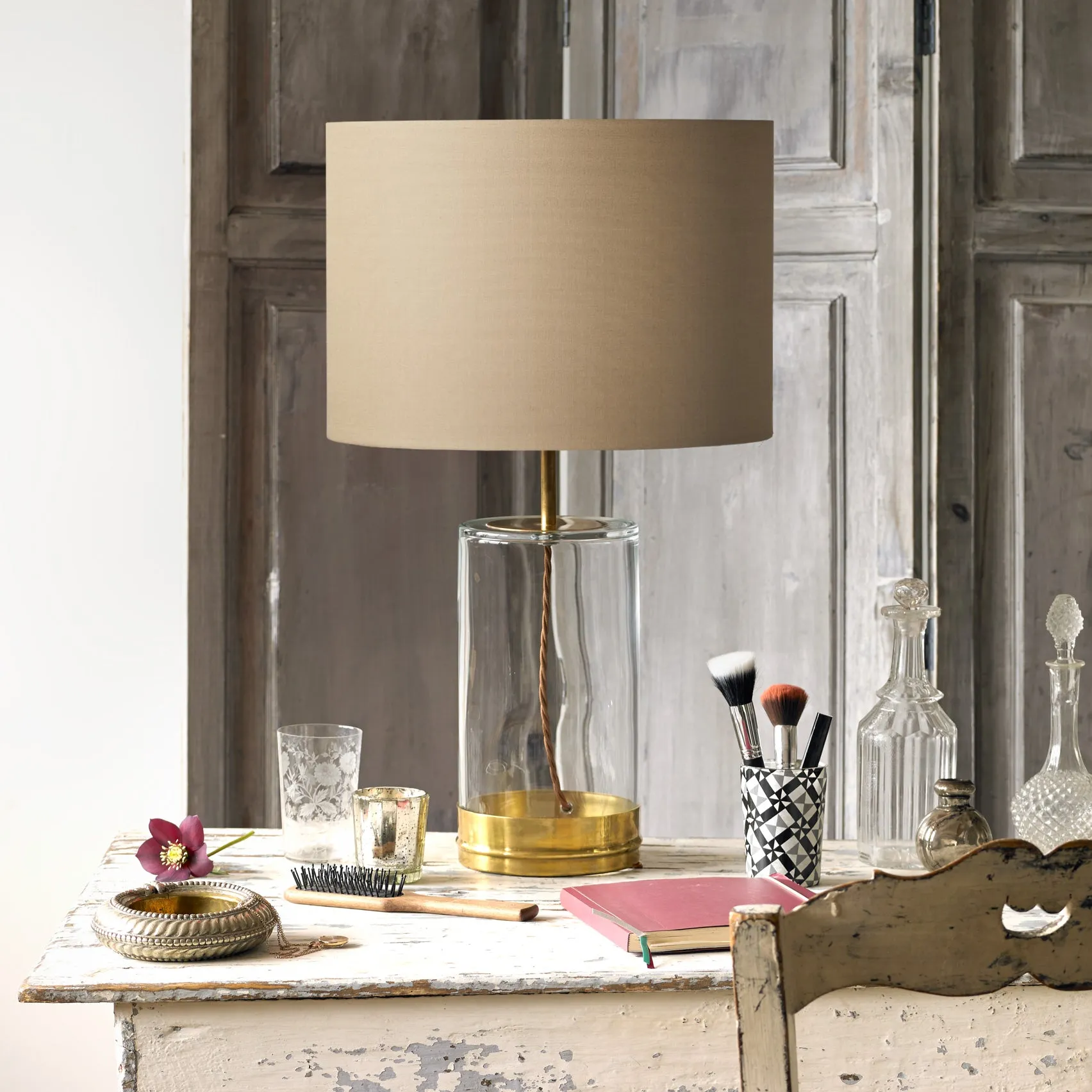 Wisteria Table Lamp - Clear, Glass by Pooky