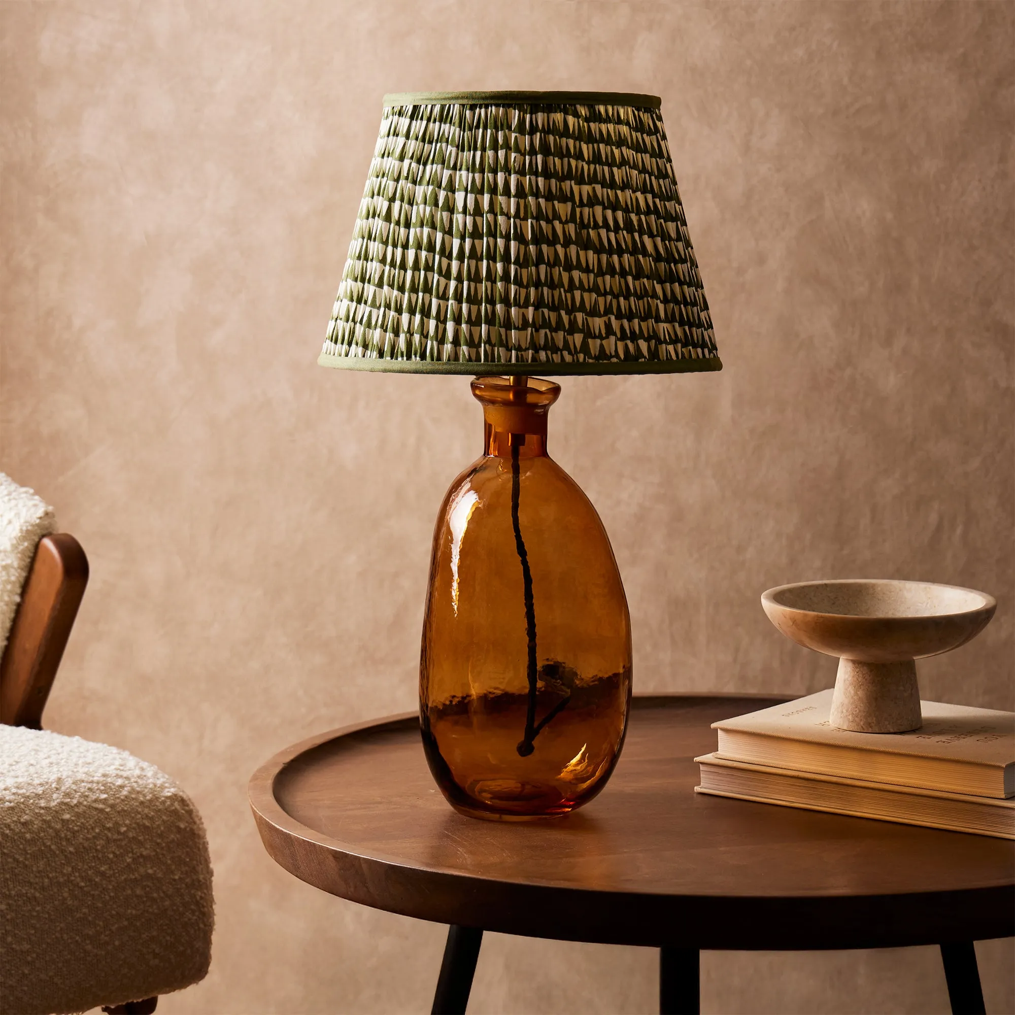 Wobble Table Lamp - Brown, Hammered Glass product