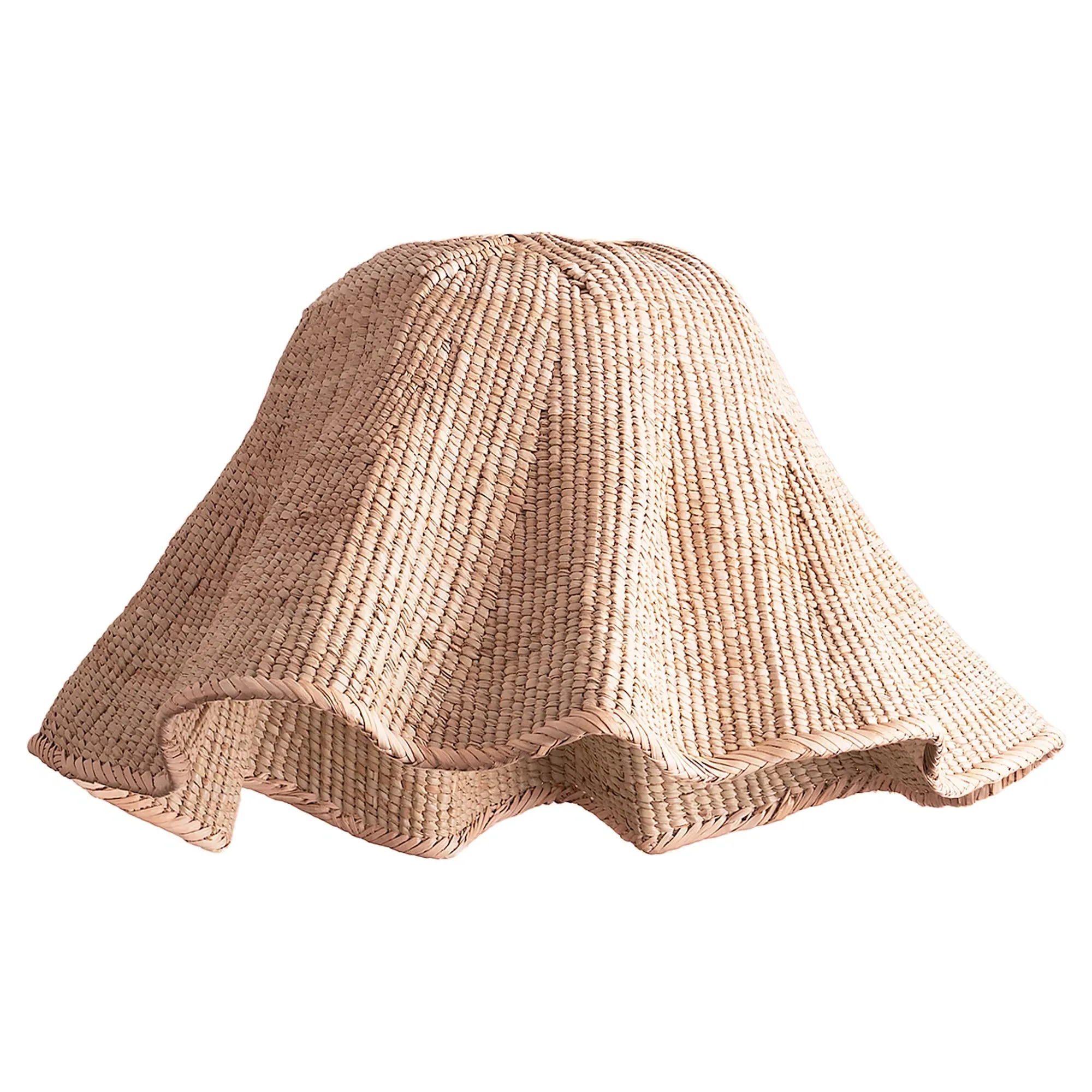 Wonky Wave Small Woven Basket - Natural, Palm product
