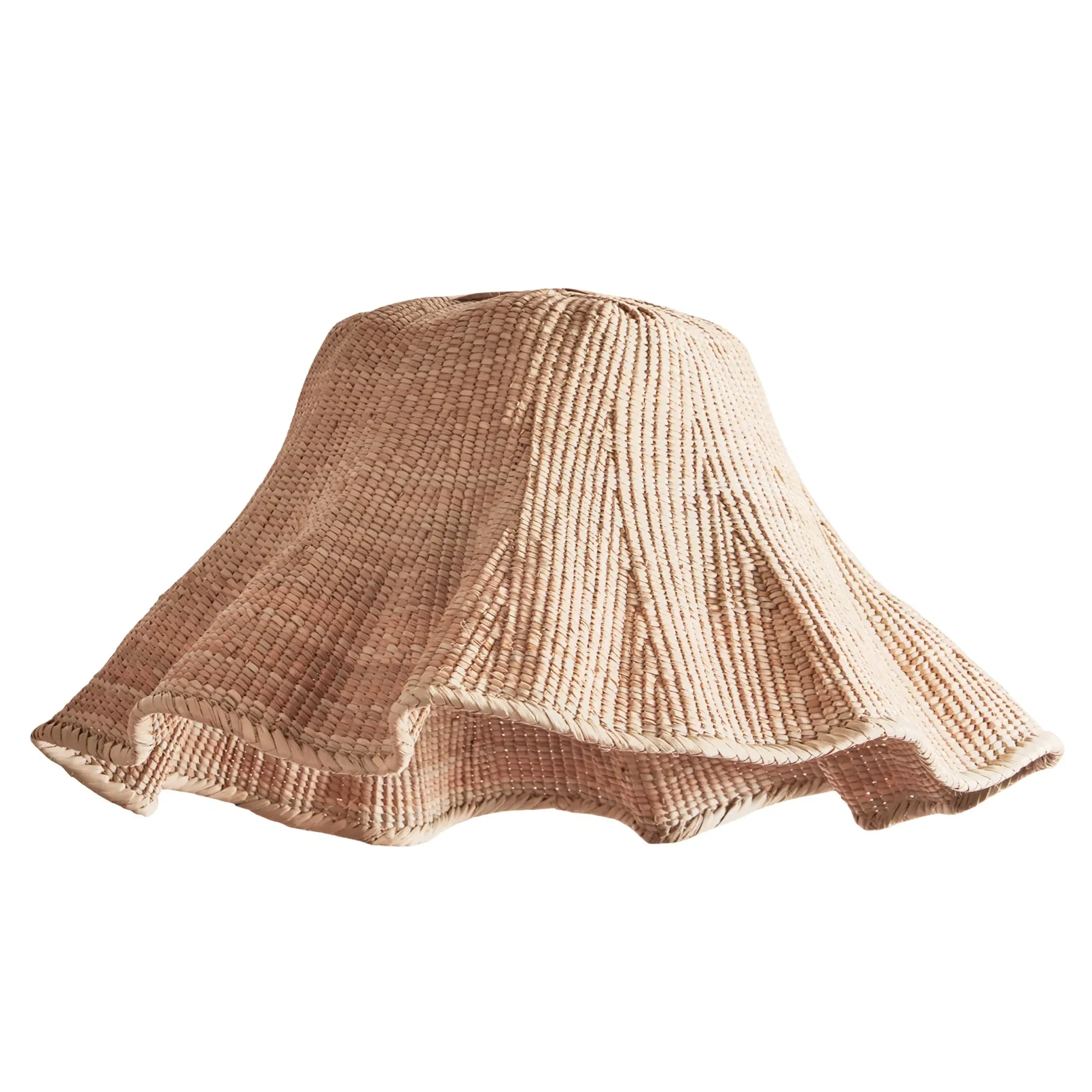 Wonky Wave Woven Palm Basket - Neutral by Pooky