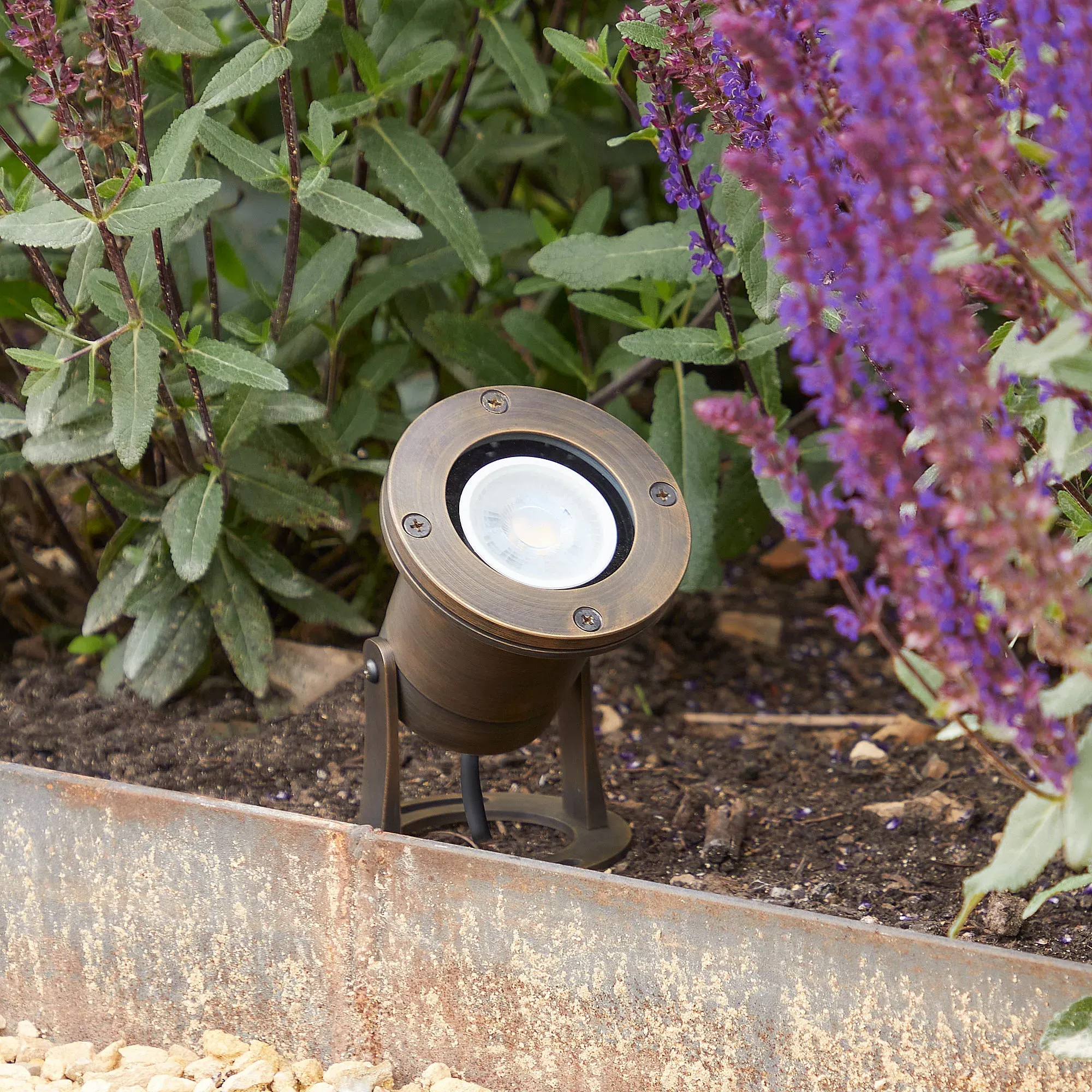Zennor IP65 Garden Spotlight with Adjustable Bracket - Antique Bronze product