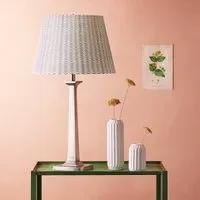 Ziggurat Table Lamp - Antiqued Silver, Nickel alternate view