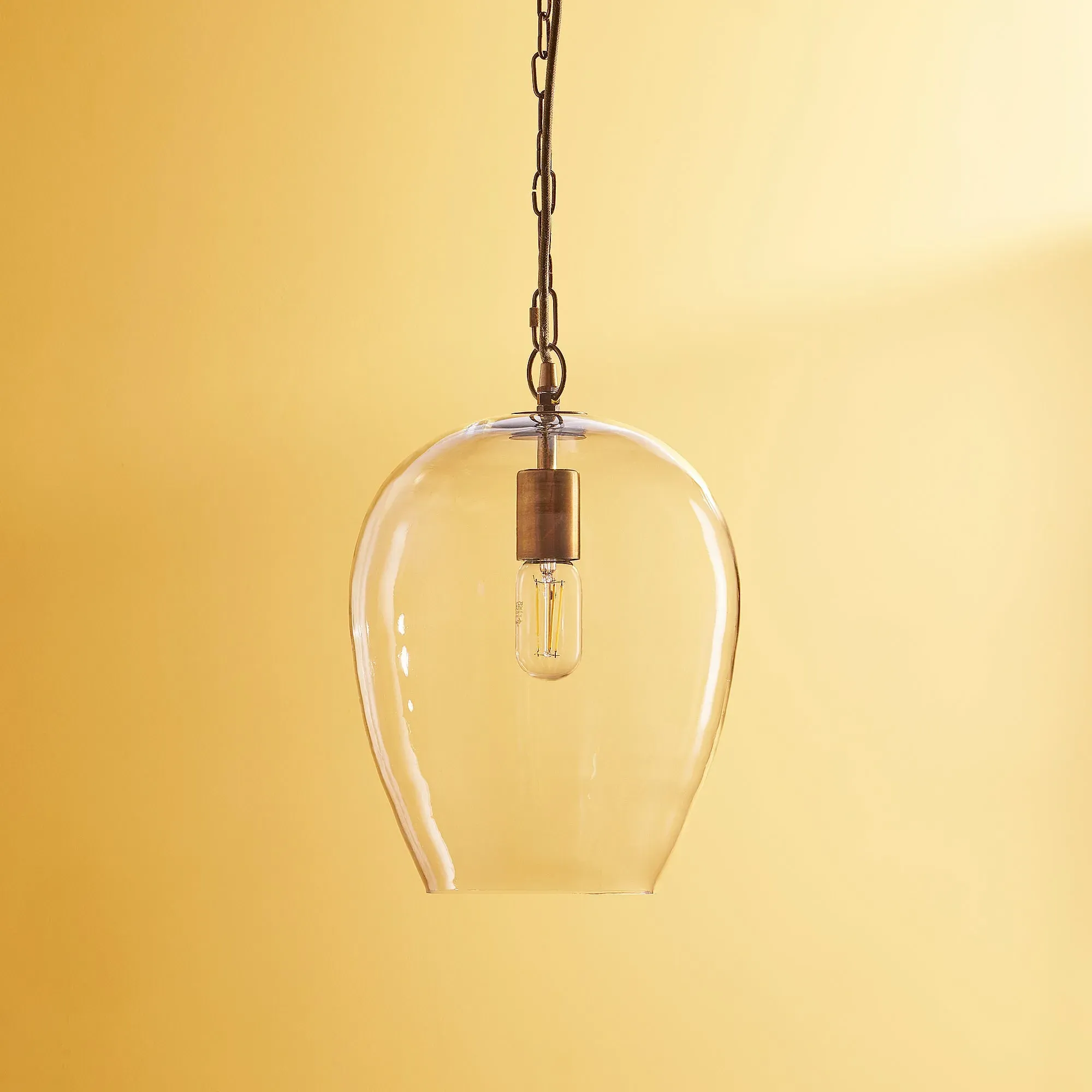 Zindarella Small Pendant Light - Antique Brass, Clear Glass product