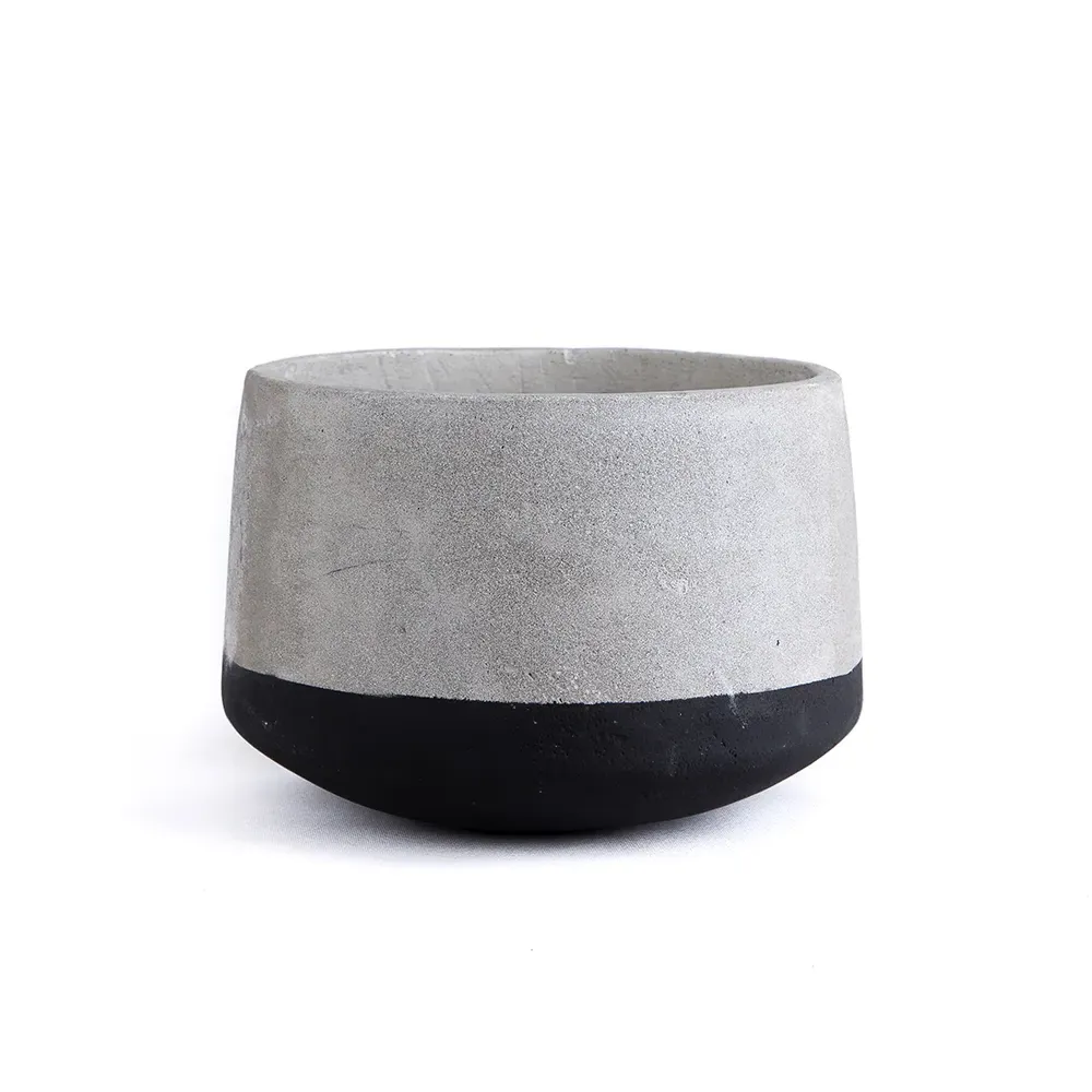 Large Concrete Pot - Black image