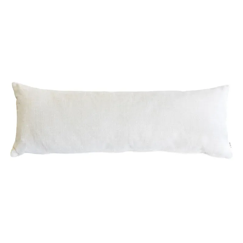 Large Lumbar Cushion Handmade - Salt, Velvet