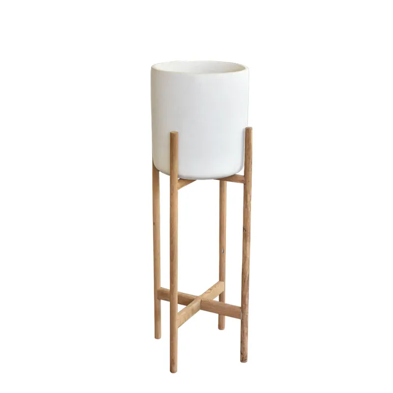 Medium Hurricane Planter - White, Concrete image